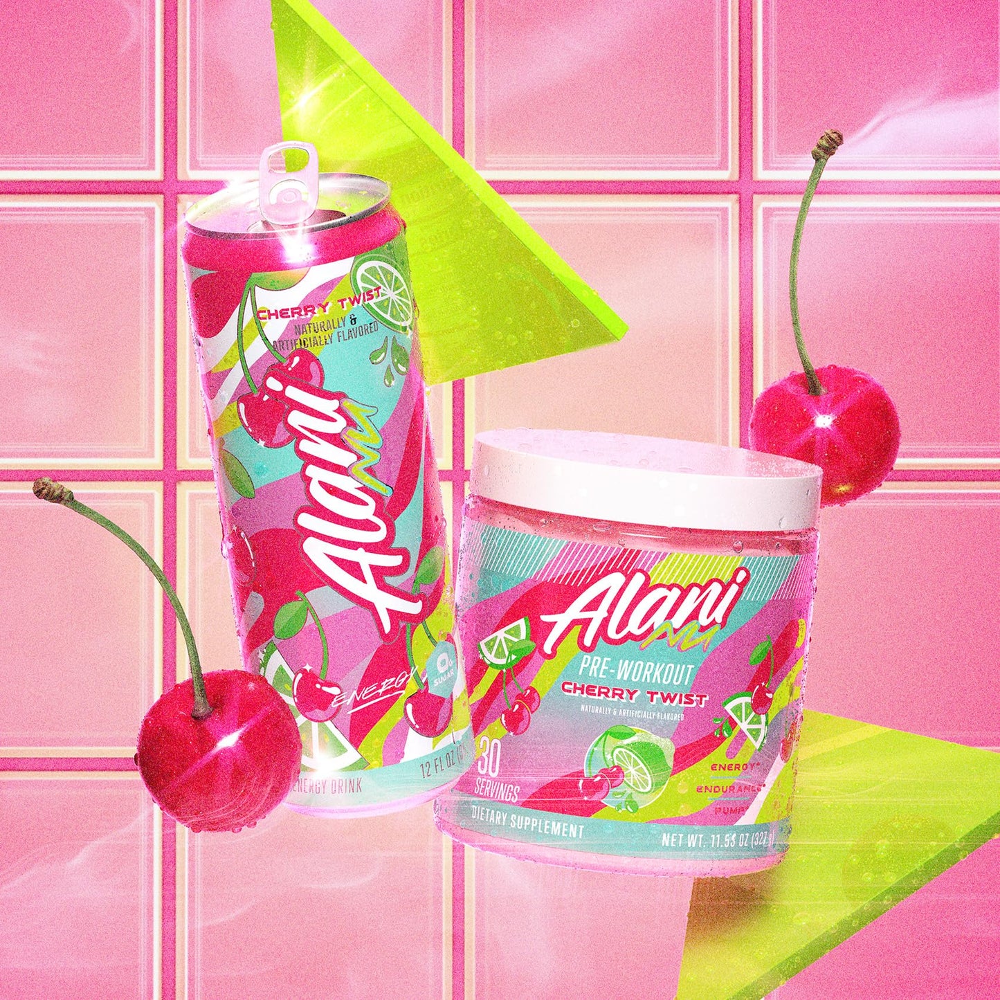 Alani Nu Pre Workout Powder Cherry Twist 10.9 Ounce