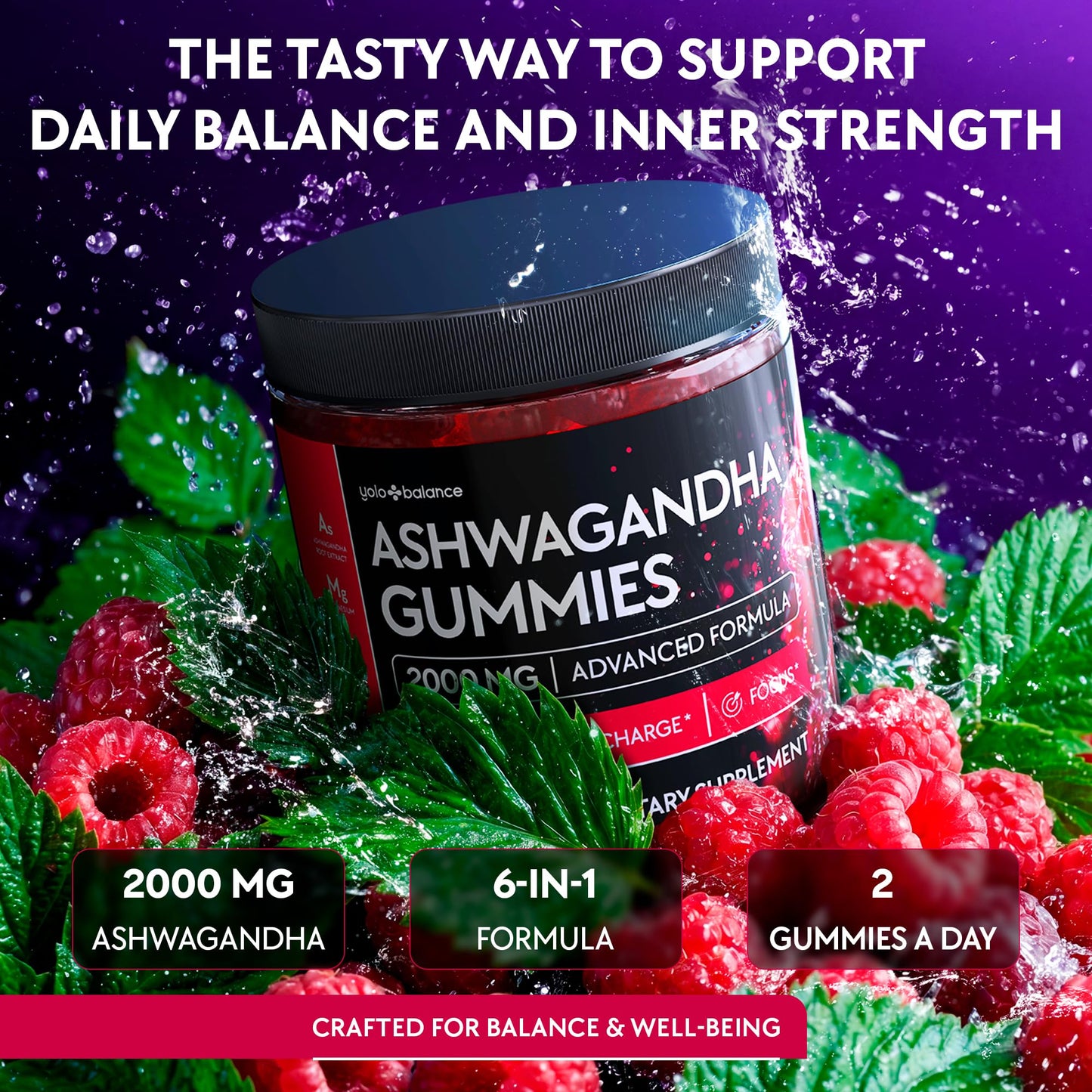 YOLOBALANCE Ashwagandha Gummies 120 Count