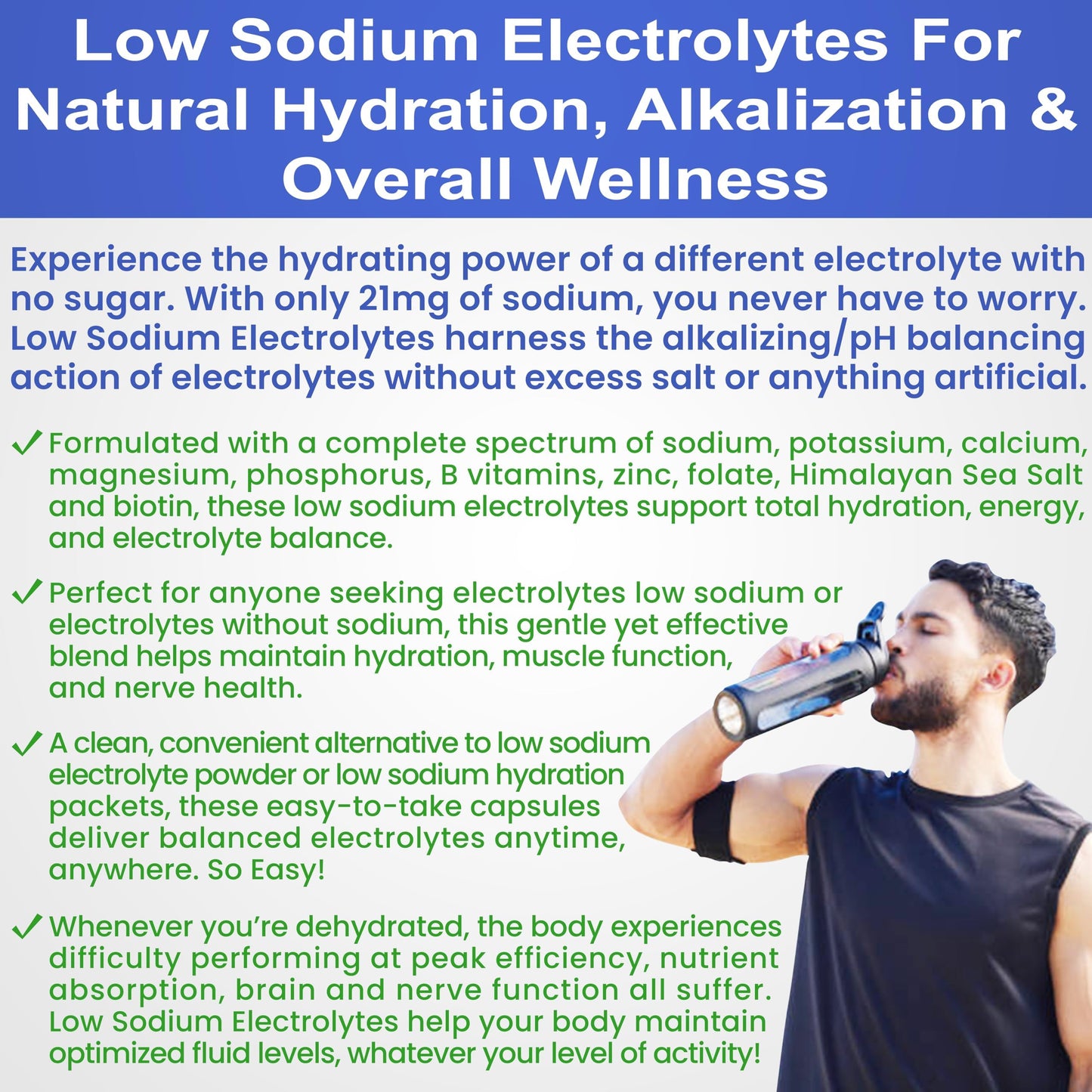 Kidney Restore Low-Sodium Electrolyte Supplement Capsules, 120 Count
