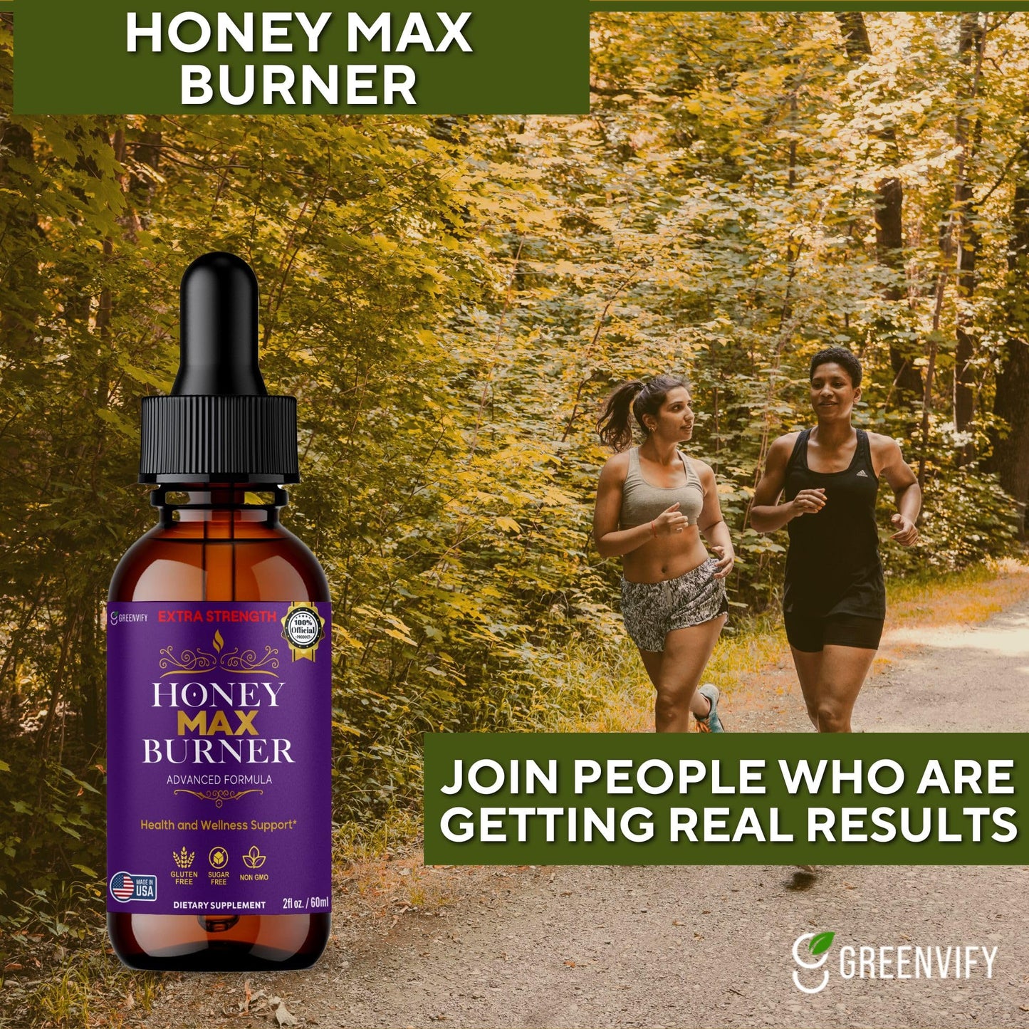 GREENVIFY Honey Max Burner Extra Strength Natural Weight Management and Thermogenic Supplement, 60 Capsules