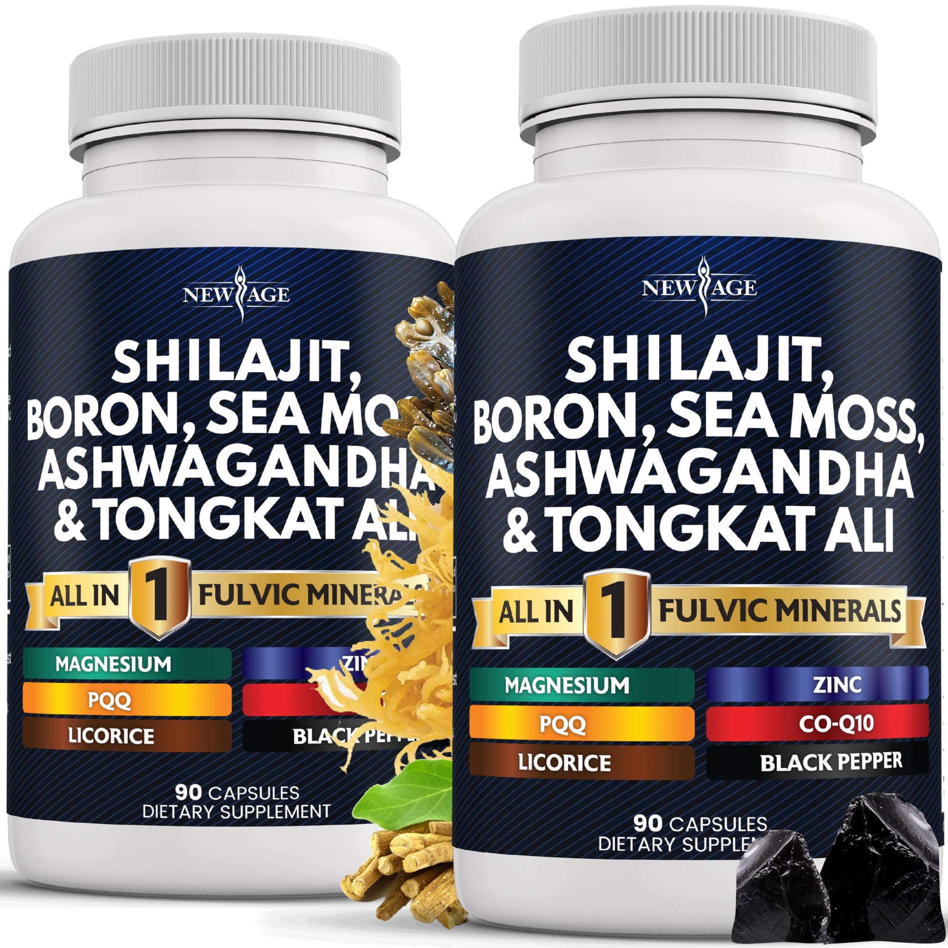 NEW AGE Shilajit Supplement Capsules 180 Count
