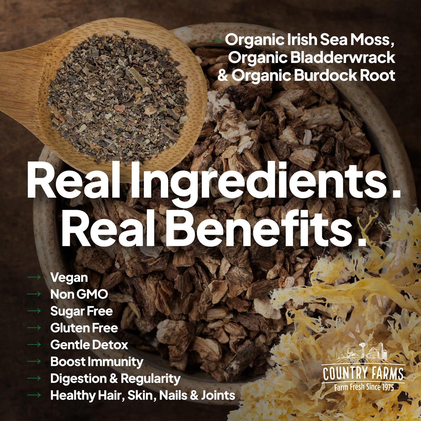 Country Farms Irish Sea Moss, 90 Capsules