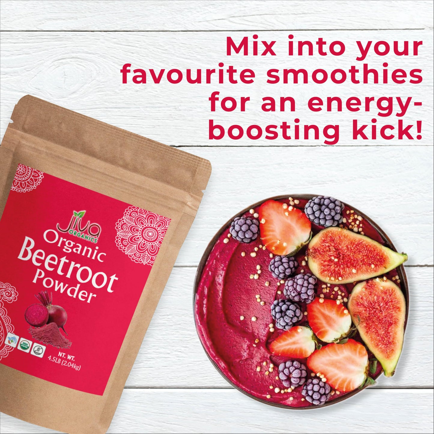 Jiva Organics Organic Beet Root Powder, 72 Ounces