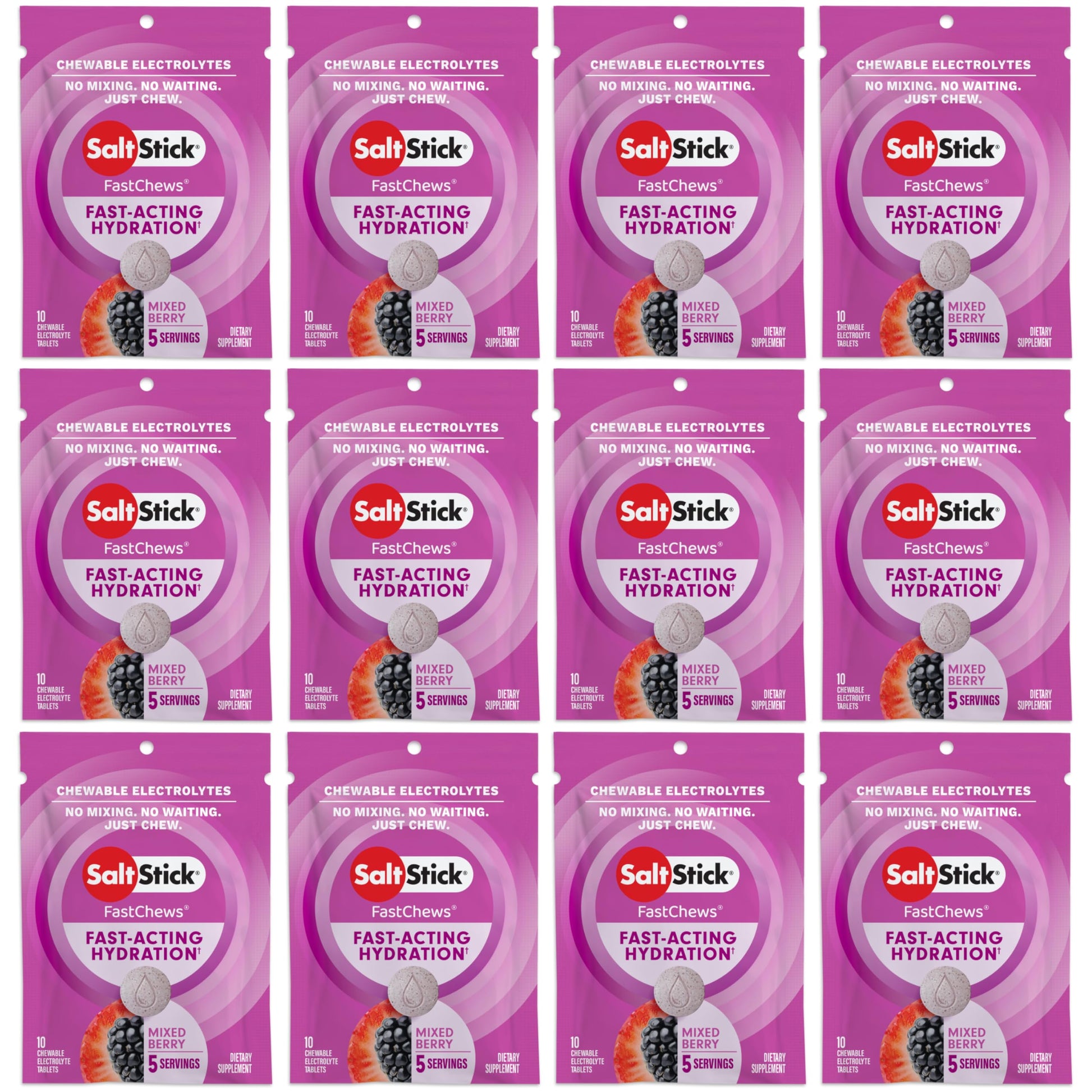 SaltStick Electrolyte FastChews Chewable, 120 Tablets