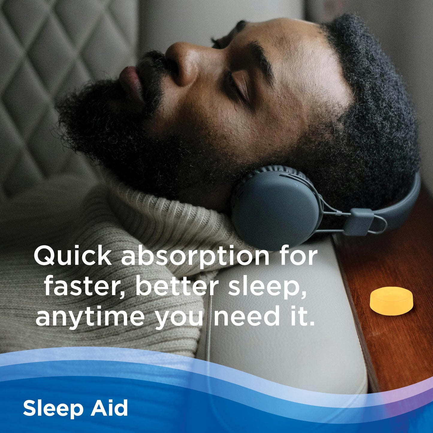 CalmCo Adult Sleep Aid Gummy Chewables – Nighttime Sleep Support with Diphenhydramine HCl 25 mg, Non-Habit Forming, Fantasy Fruit Flavor, 20 Count