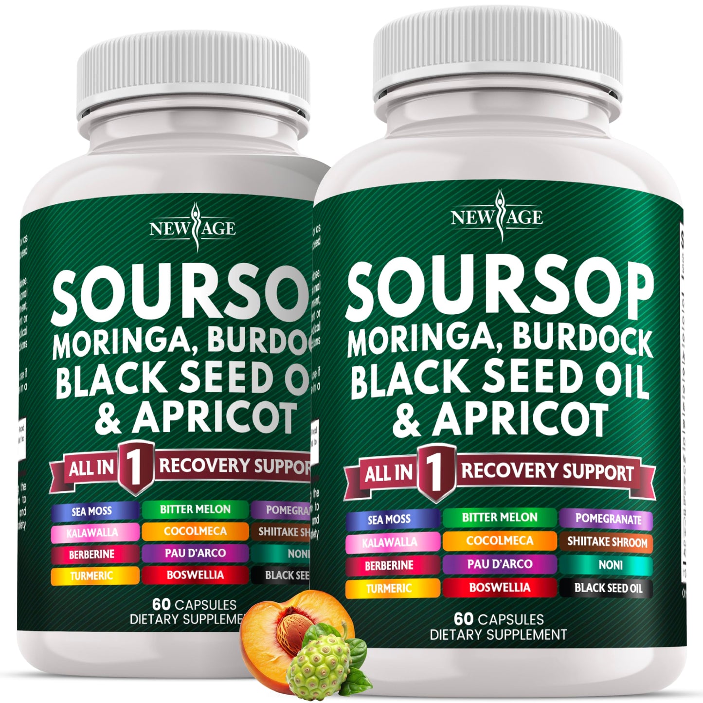 NEW AGE Soursop Supplement 120 Capsules