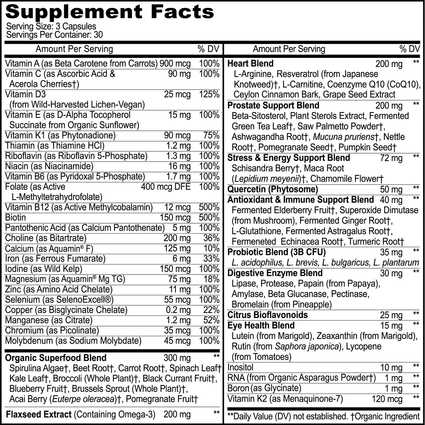 MoxyVites Methylated Mens Multivitamins Capsules, 90 Count