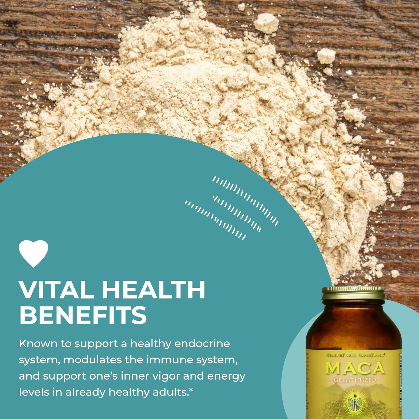 HEALTHFORCE SUPERFOODS Gelatinized Maca Powder, 8 Oz