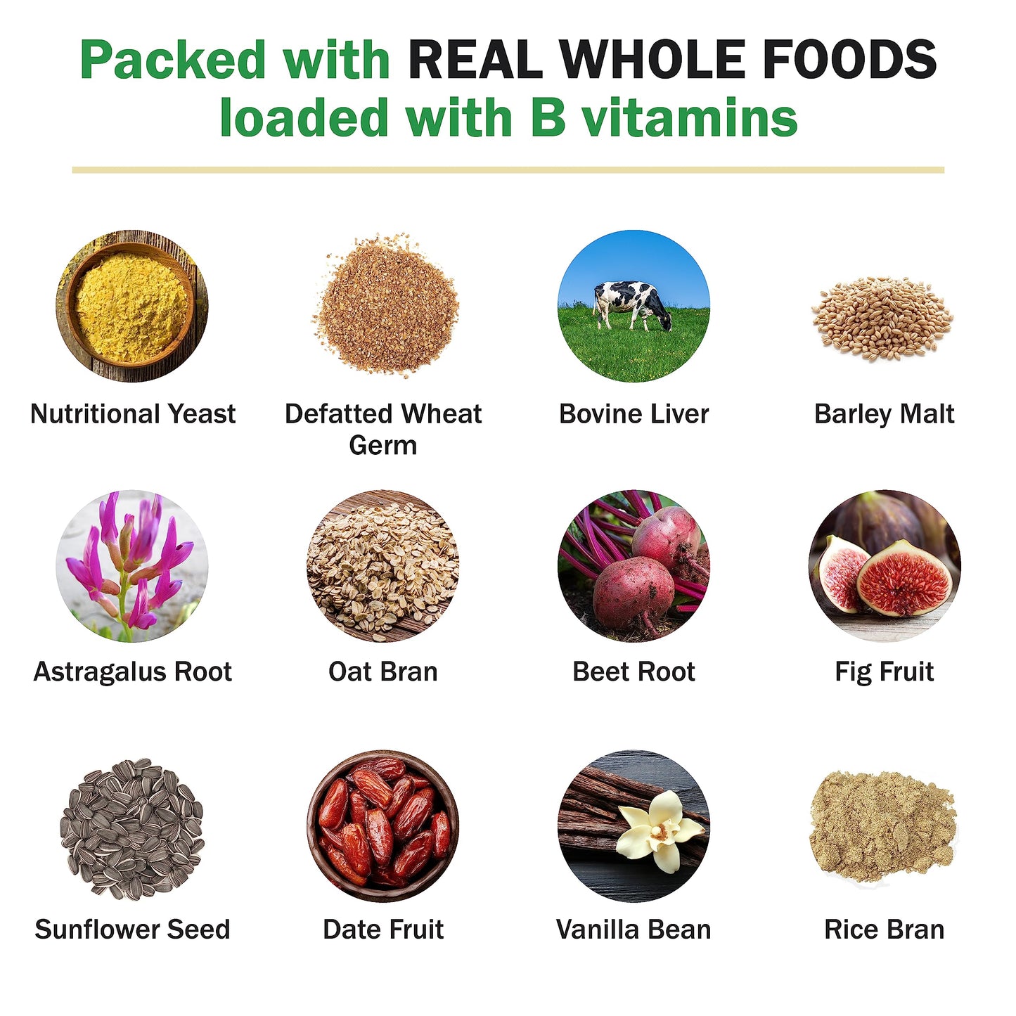 NutriPlex Formulas BFood Whole Food Vitamin B Complex Tablet, 250 Tablets