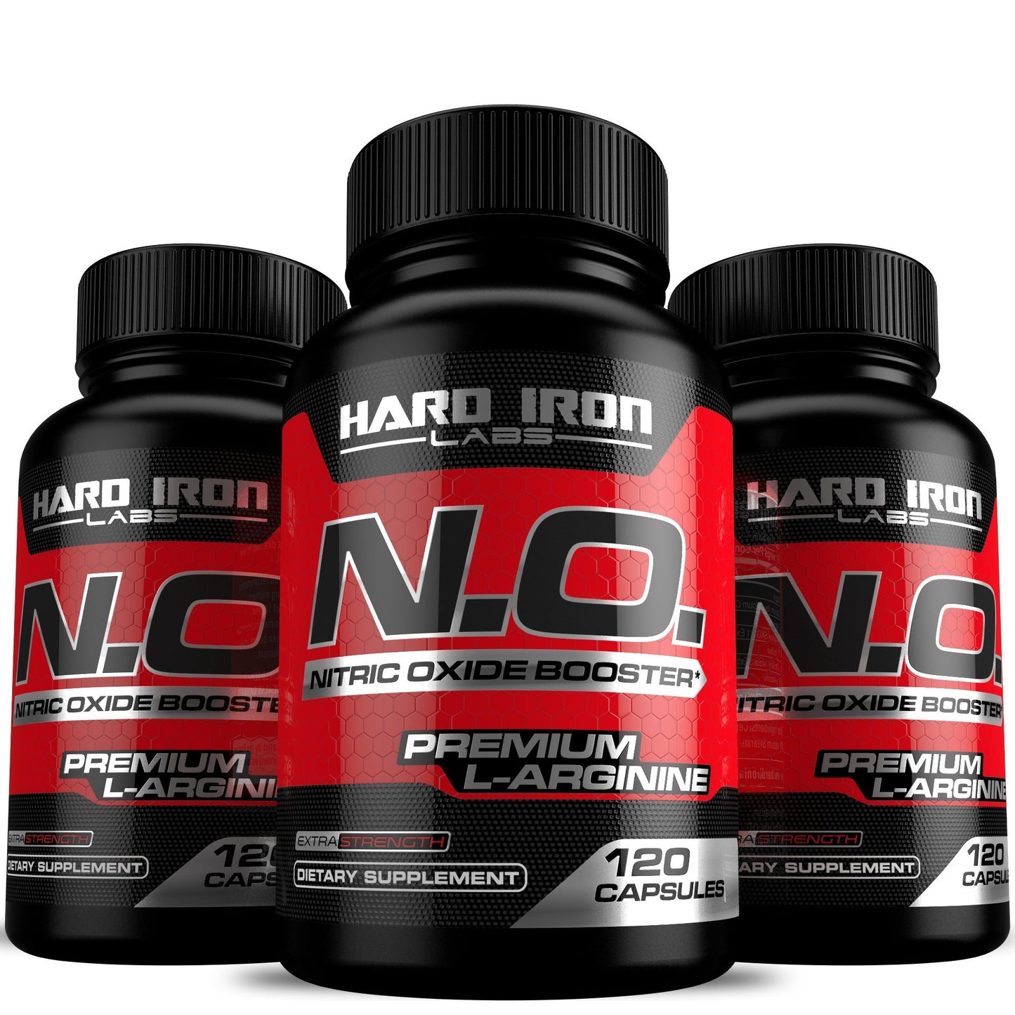 Hard Iron Labs N.O. Nitric Oxide Booster Capsule, 120 Capsules