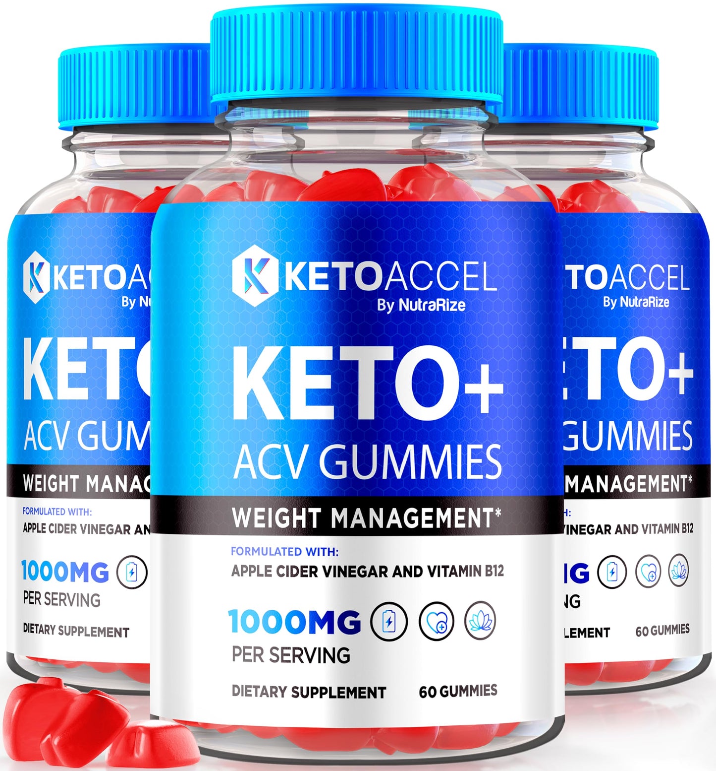NutraRize Keto Accal ACV Gummies for Weight Loss, 180 Gummies