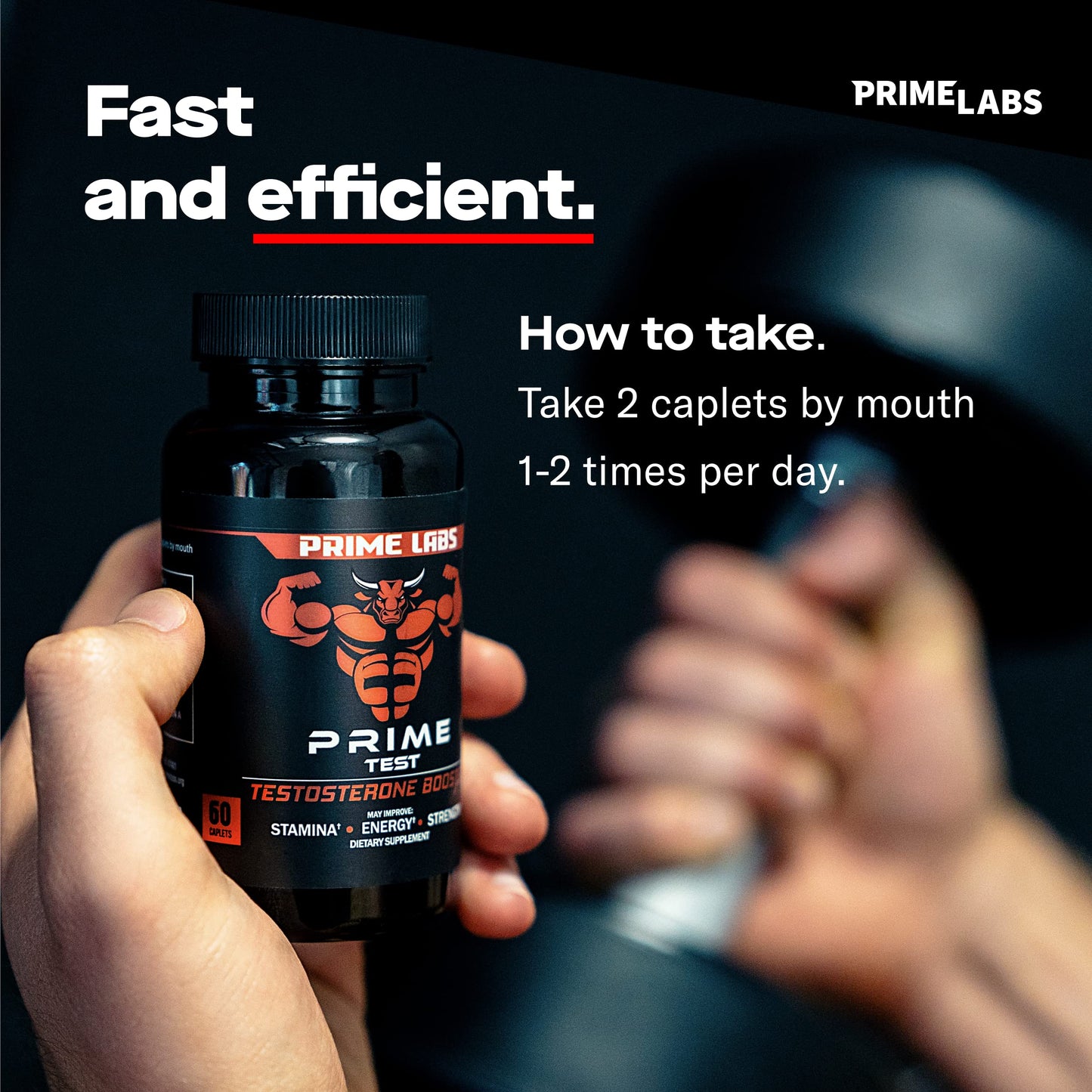 Prime Labs Prime Test + Creatine Capsules, 180 Capsules