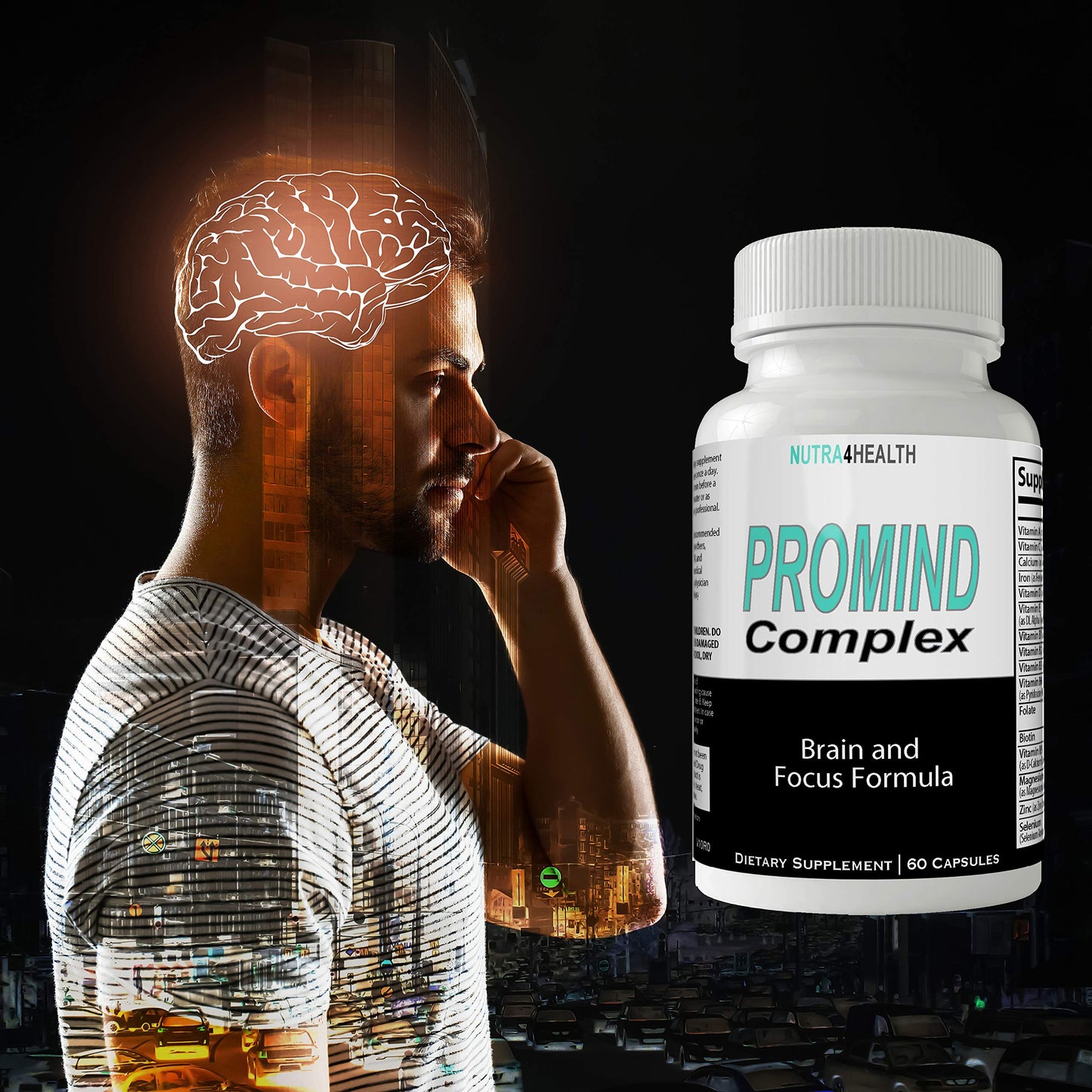 Nutra4health Pro Mind Complex Mind Tech Nootropic Capsule, 60 Capsules