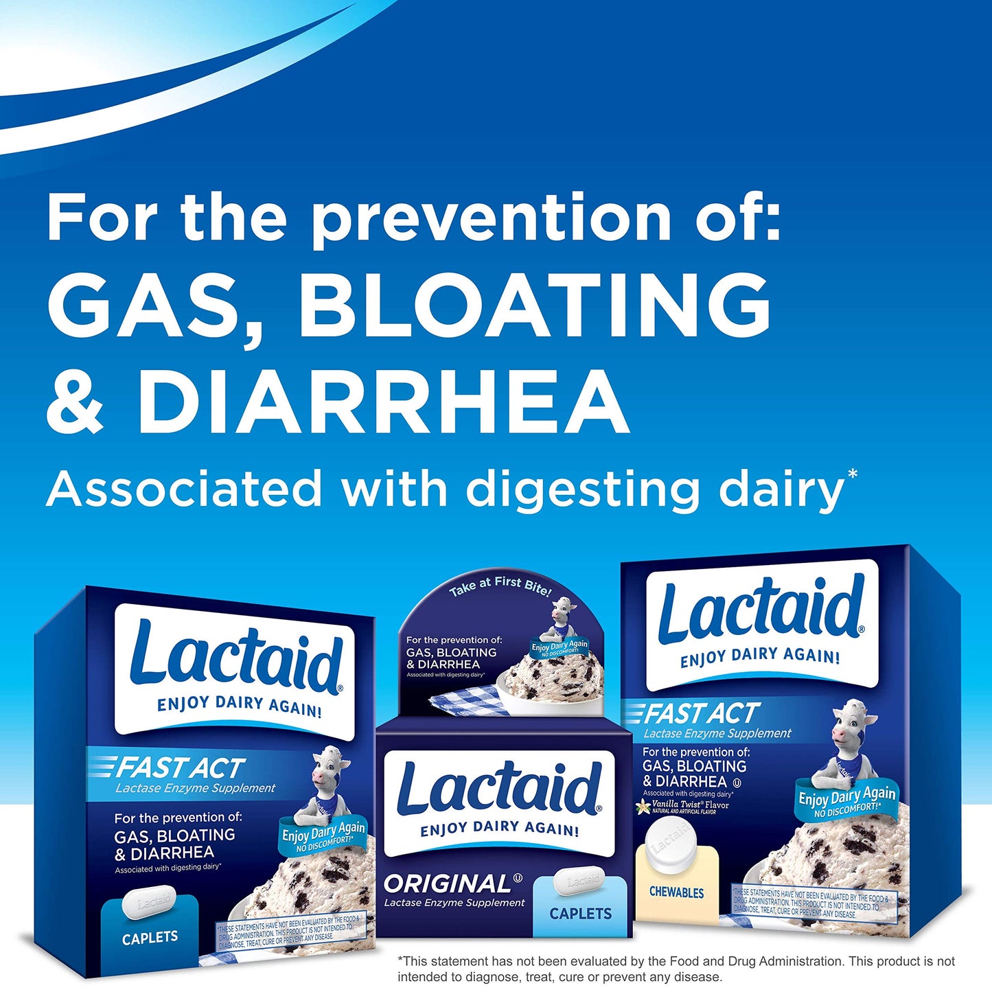 Lactaid Lactase Enzyme Caplets, 600 Count