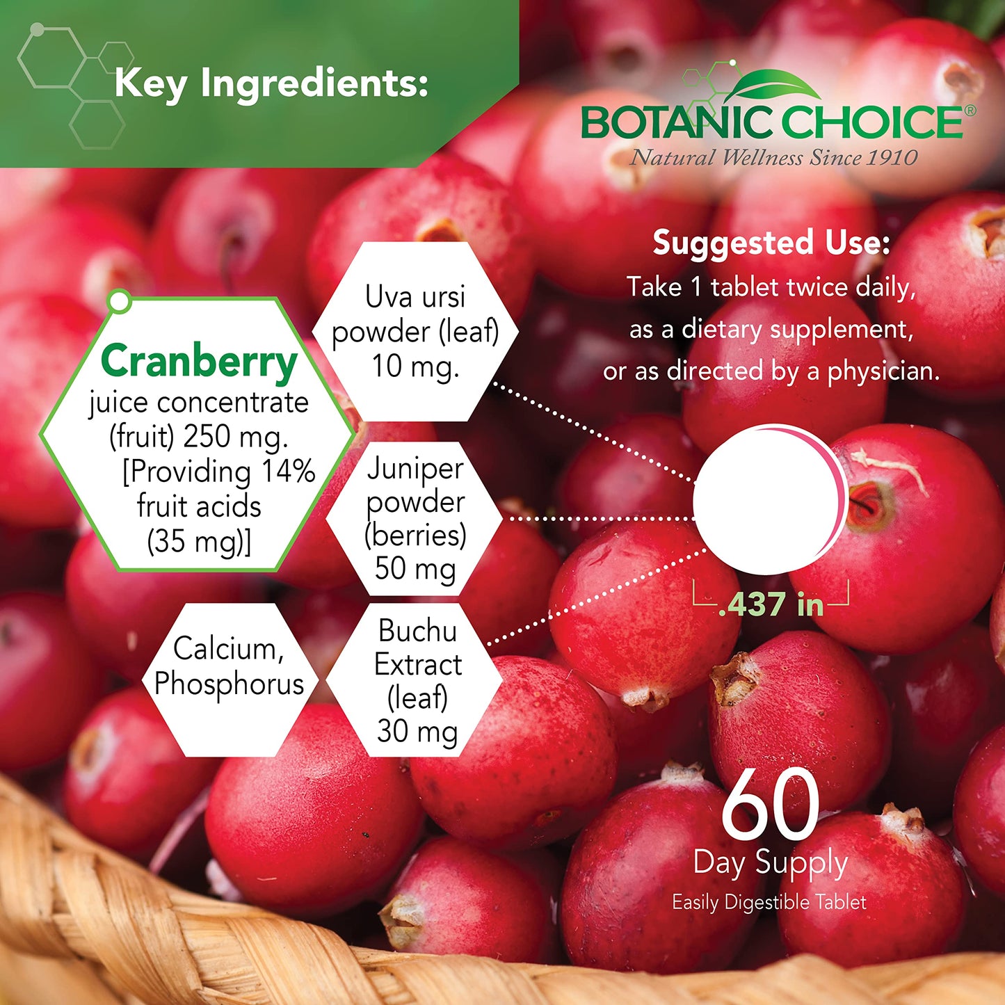 Botanic Choice Cranberry Plus Total Urinary Support Capsule 60 Capsules