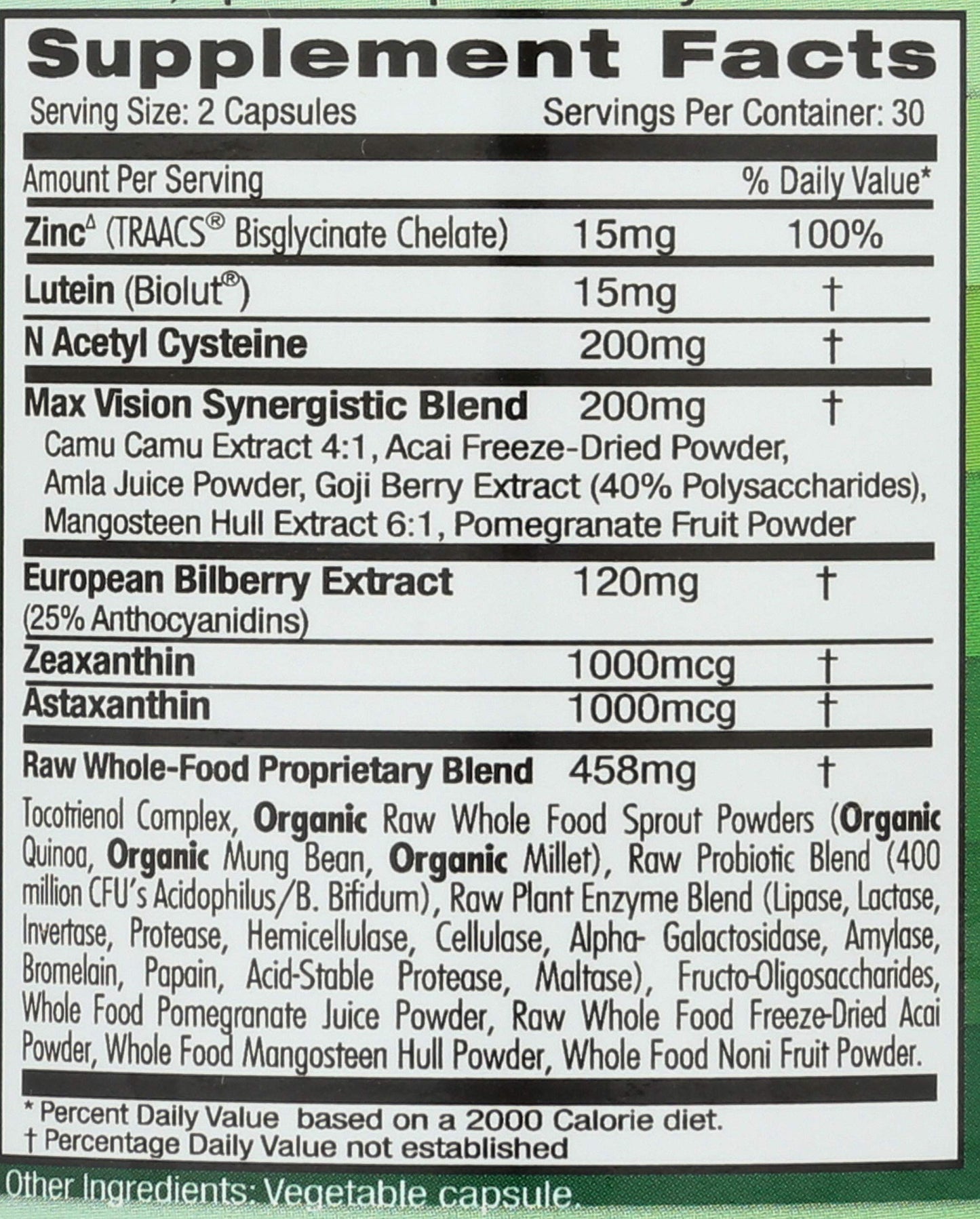 Emerald Laboratories Vision Health Complete Vision Formula for Eye Health & Macular Support with Zeaxanthin, Zinc & Lutein, 60 Capsules