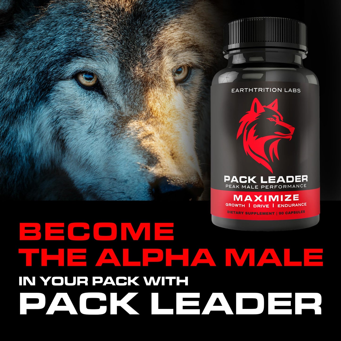 Earthtrition Labs Pack Leader Ultimate Male Performance and Enlargement Pills Capsules 90 Count