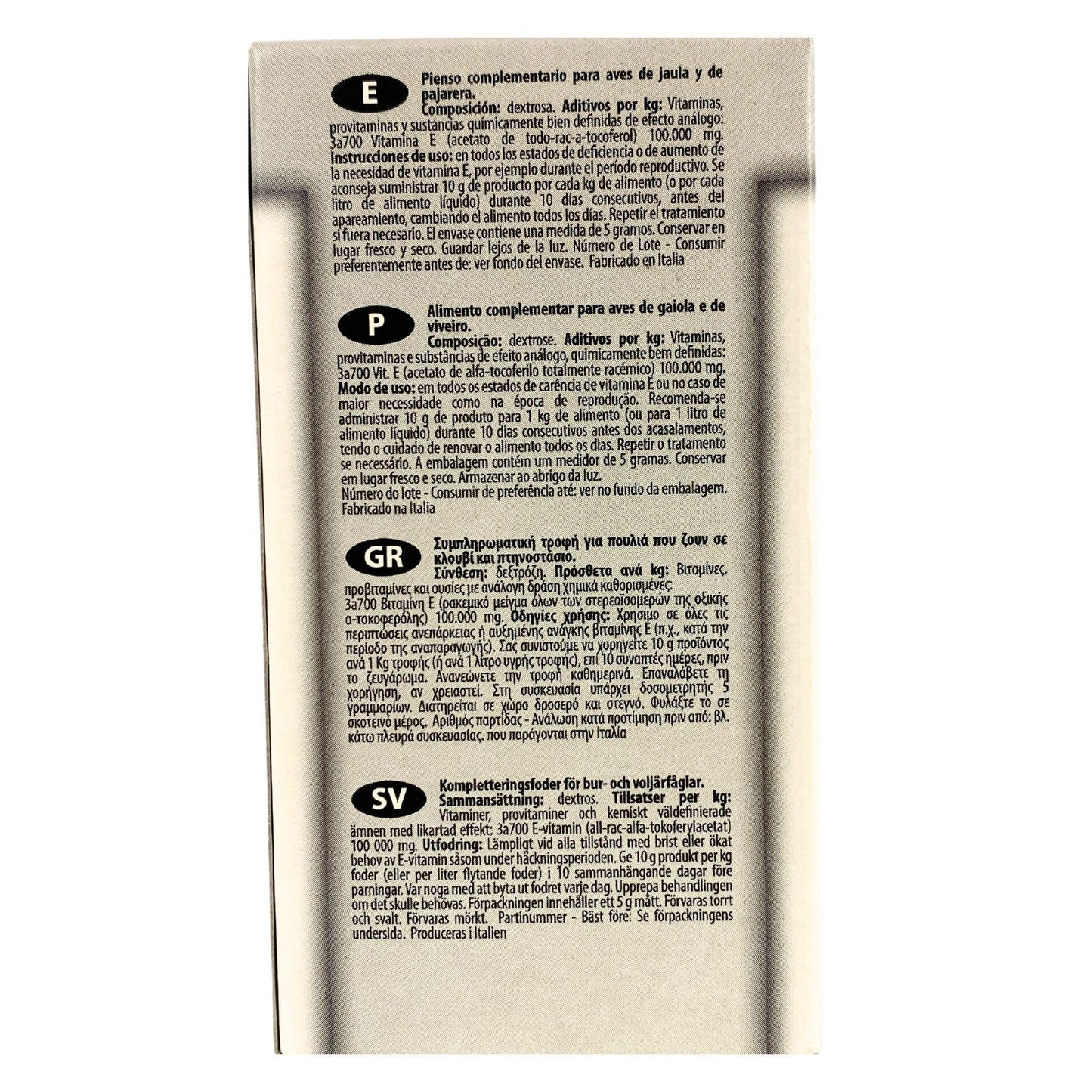 GLOBAL LUXURY MANAGEMENT Raff Vitamin E Powder for Birds, 3.52 oz