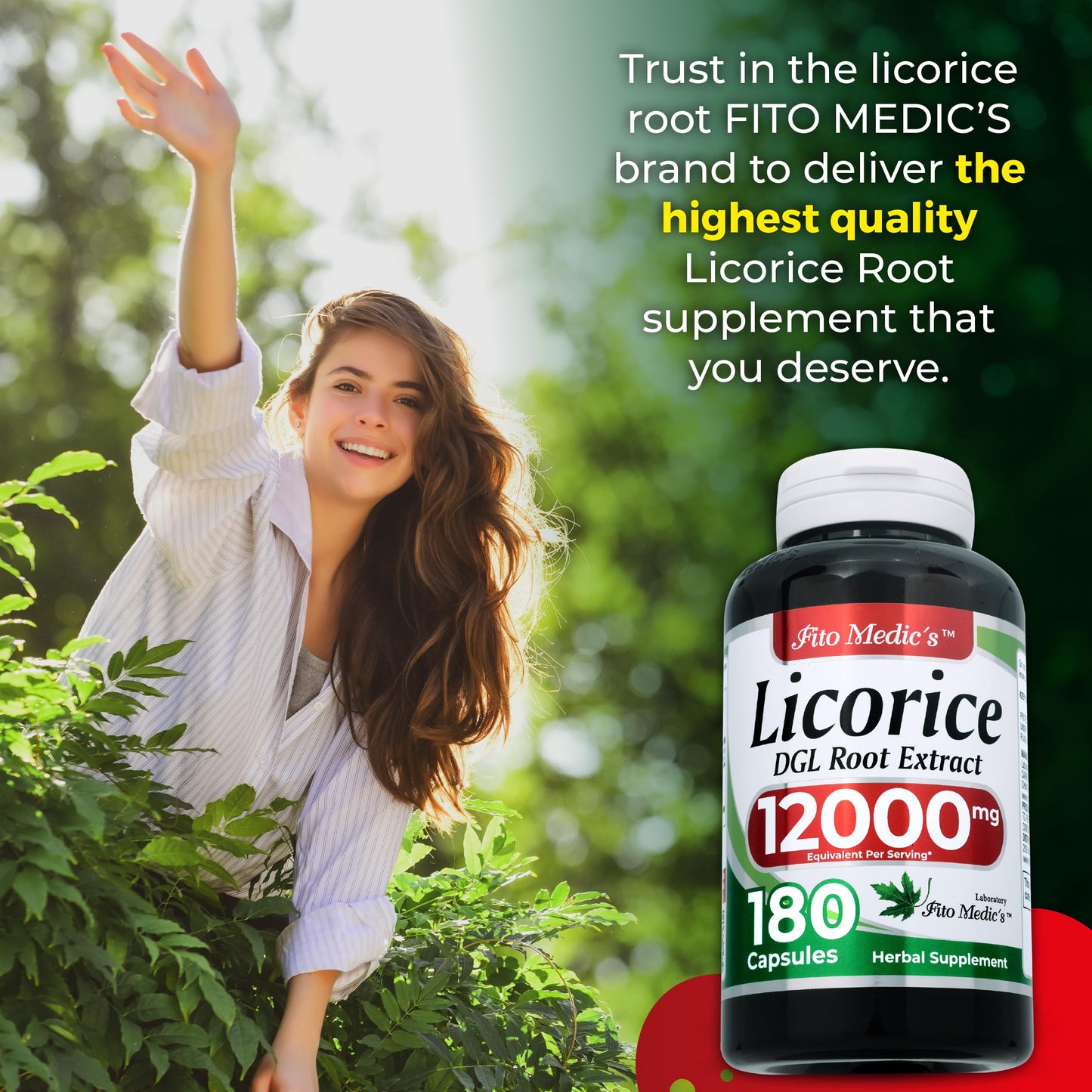 FITO MEDIC'S Licorice Root Capsule, 180 Capsules