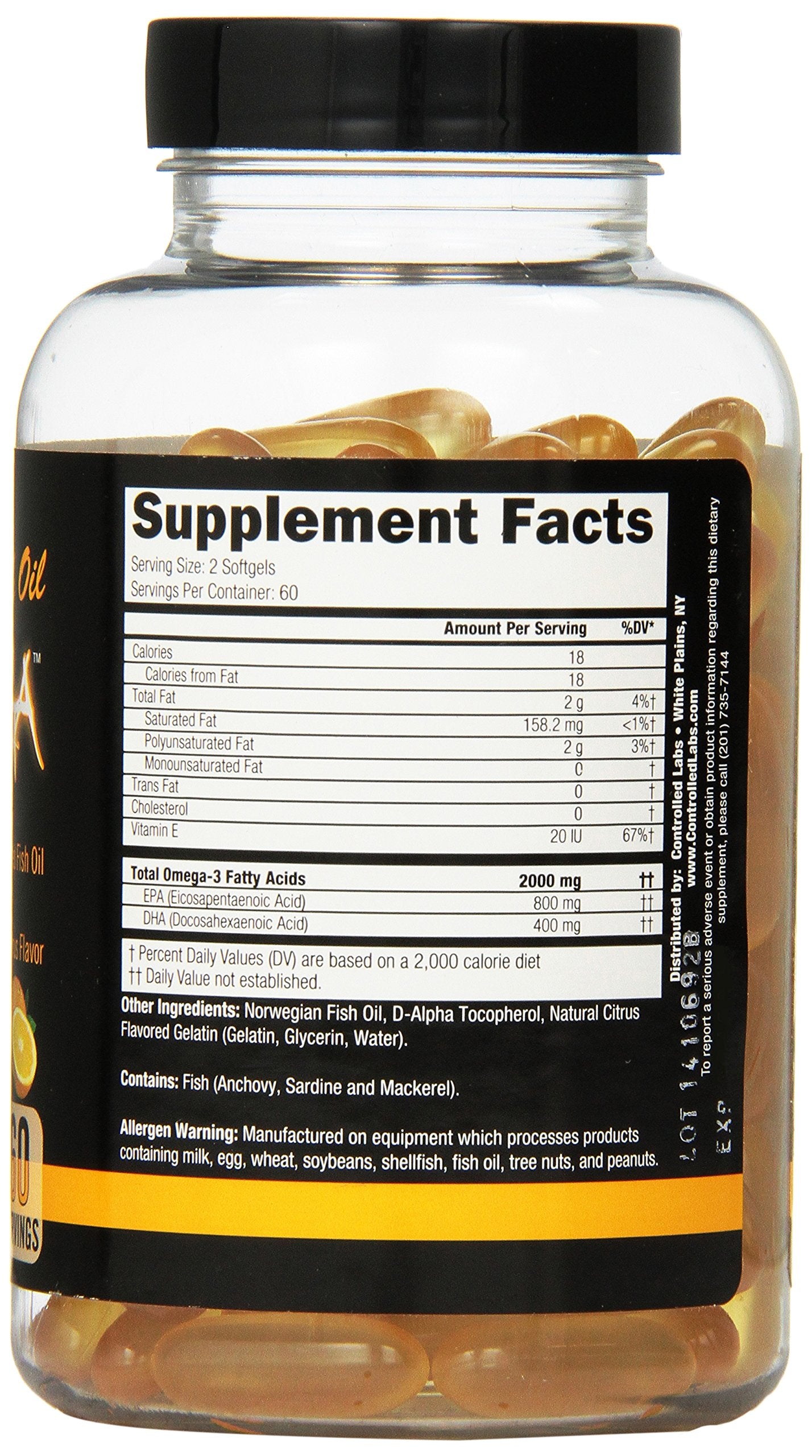 CONTROLLED LABS Orange Triad, Orange Oximega Fish Oil, PROmore Protein French Vanilla Ice Cream Sundae Bundle, 120 Softgels, 3 Count
