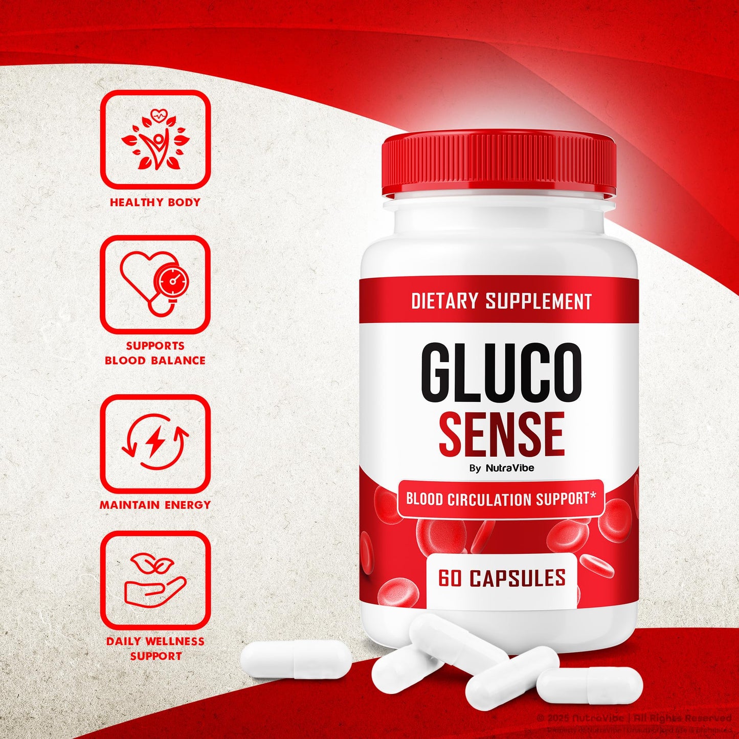 NutraVibe GlucoSense 60 Capsules