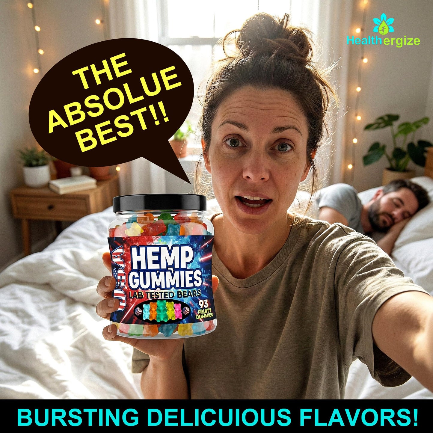 Healthergize Hemp Gummies For Sleep And Calm Chewable 13 Count