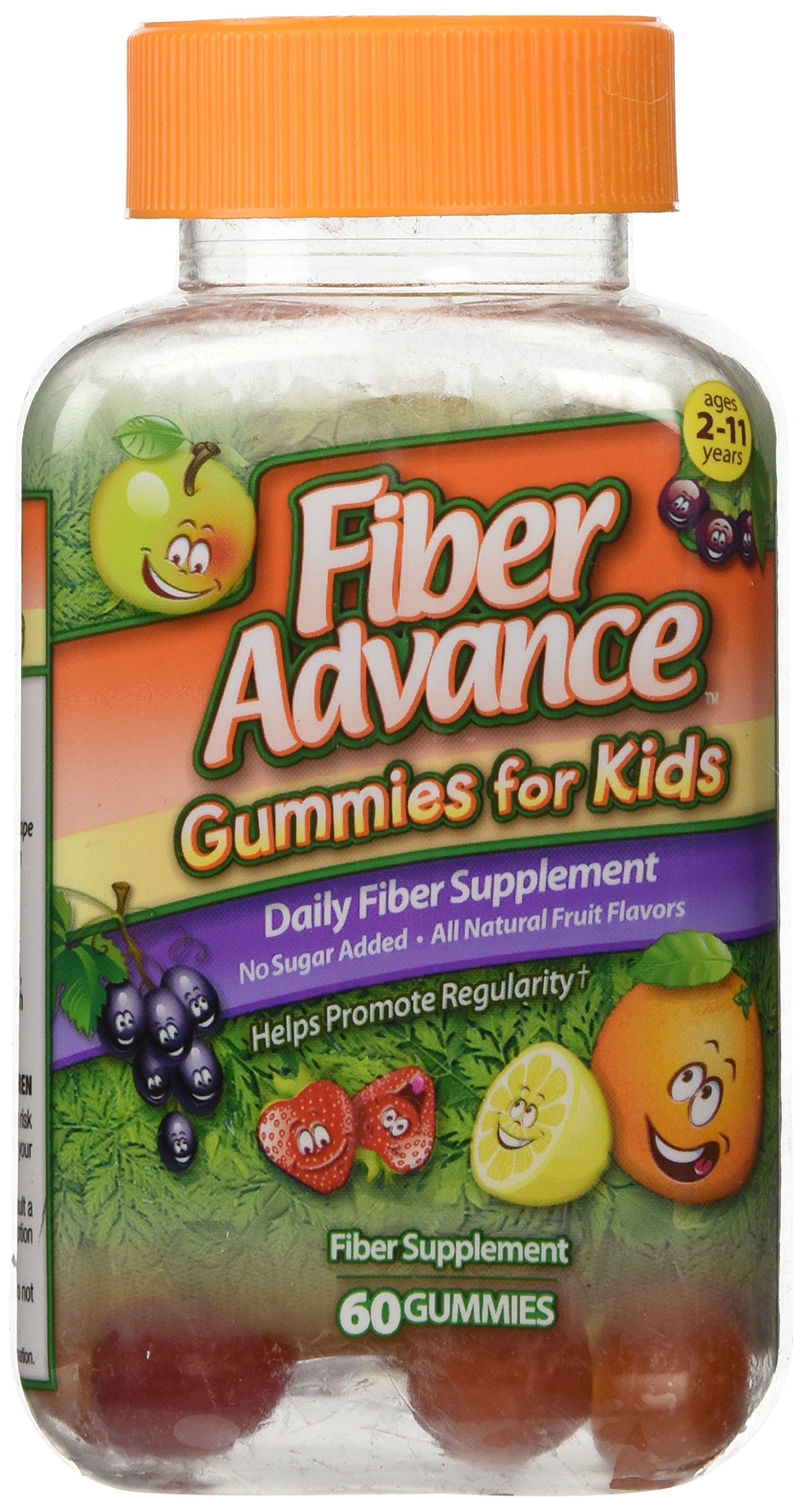 Fiber Advance For Kids Daily Fiber Supplement Gummy, 60 Count