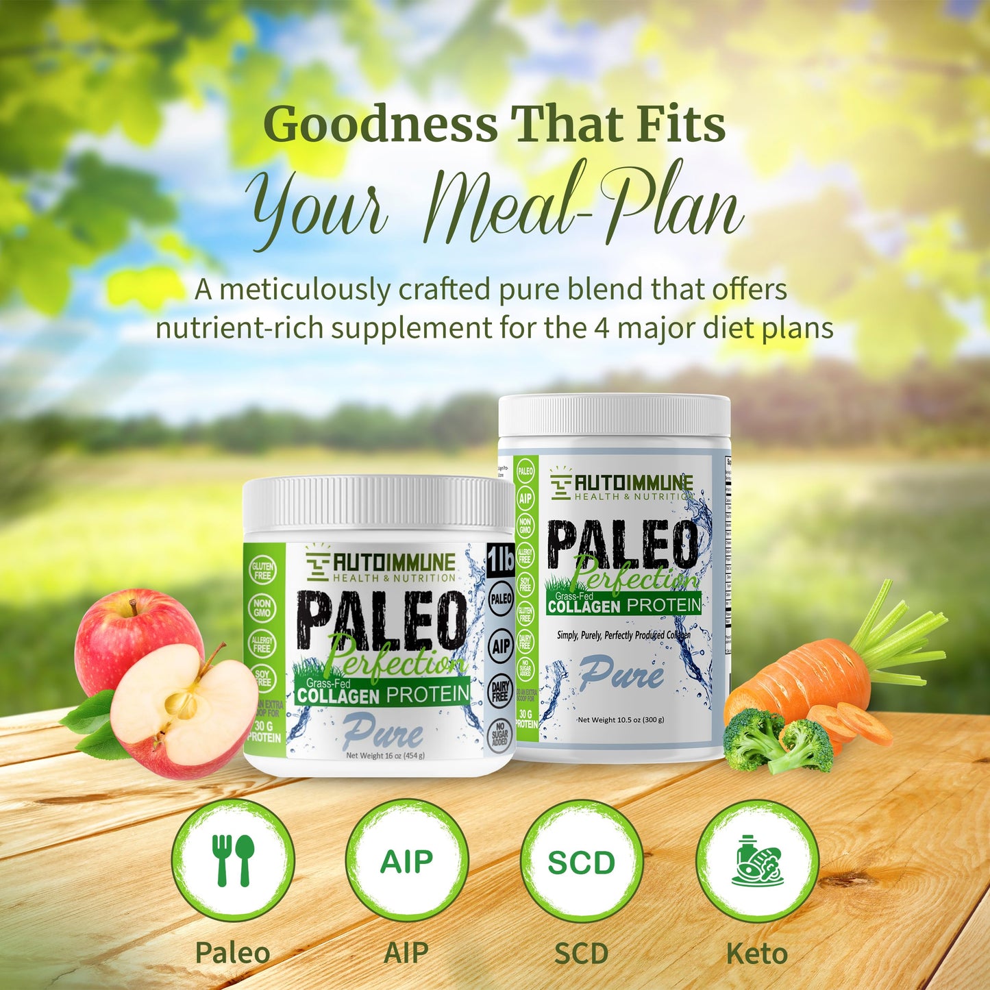 Autoimmune Health & Nutrition Collagen Protein Powder from Grass-Fed Beef 10.5 oz