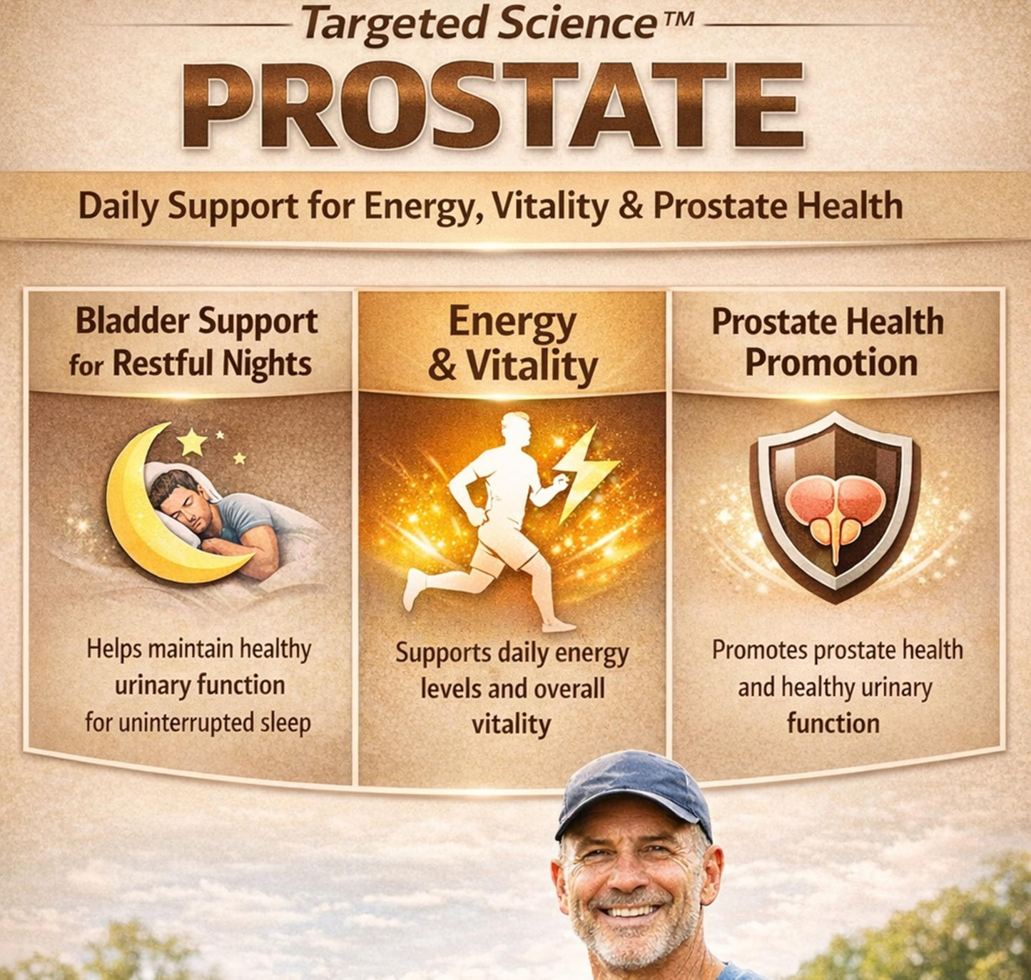 Targeted Science Prostate Health Supplement for Men – Urinary & Bladder Support Capsule, 90 Count
