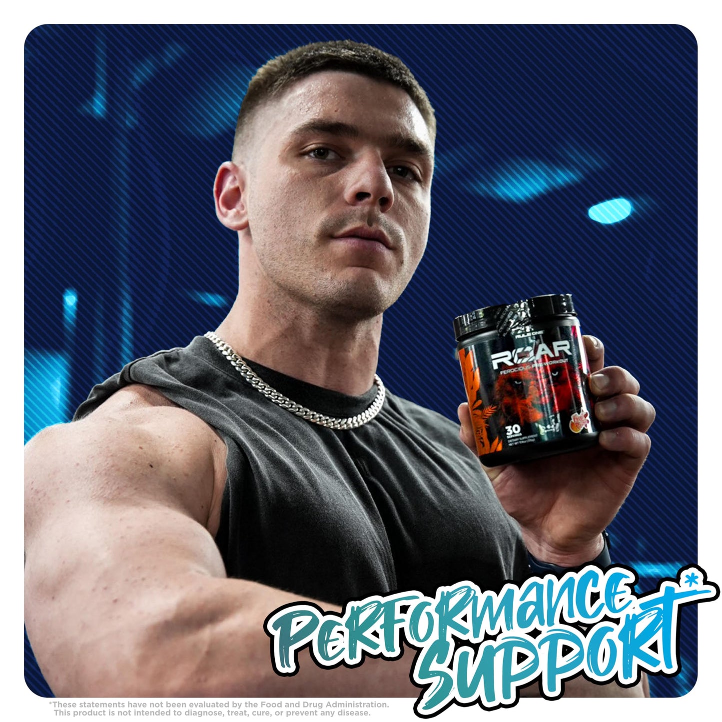 Rule 1 Proteins R1 Roar Blue Razz Powder, 30 Servings