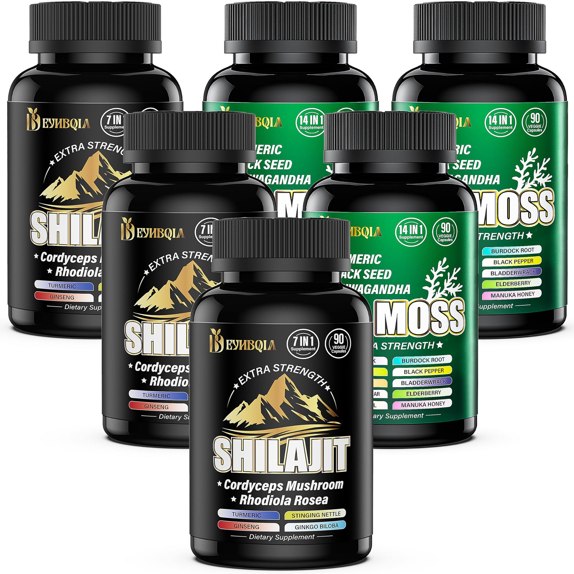EYHBQIA Sea Moss and Shilajit 21-in-1 Herbal Supplements Capsules, 270 Count