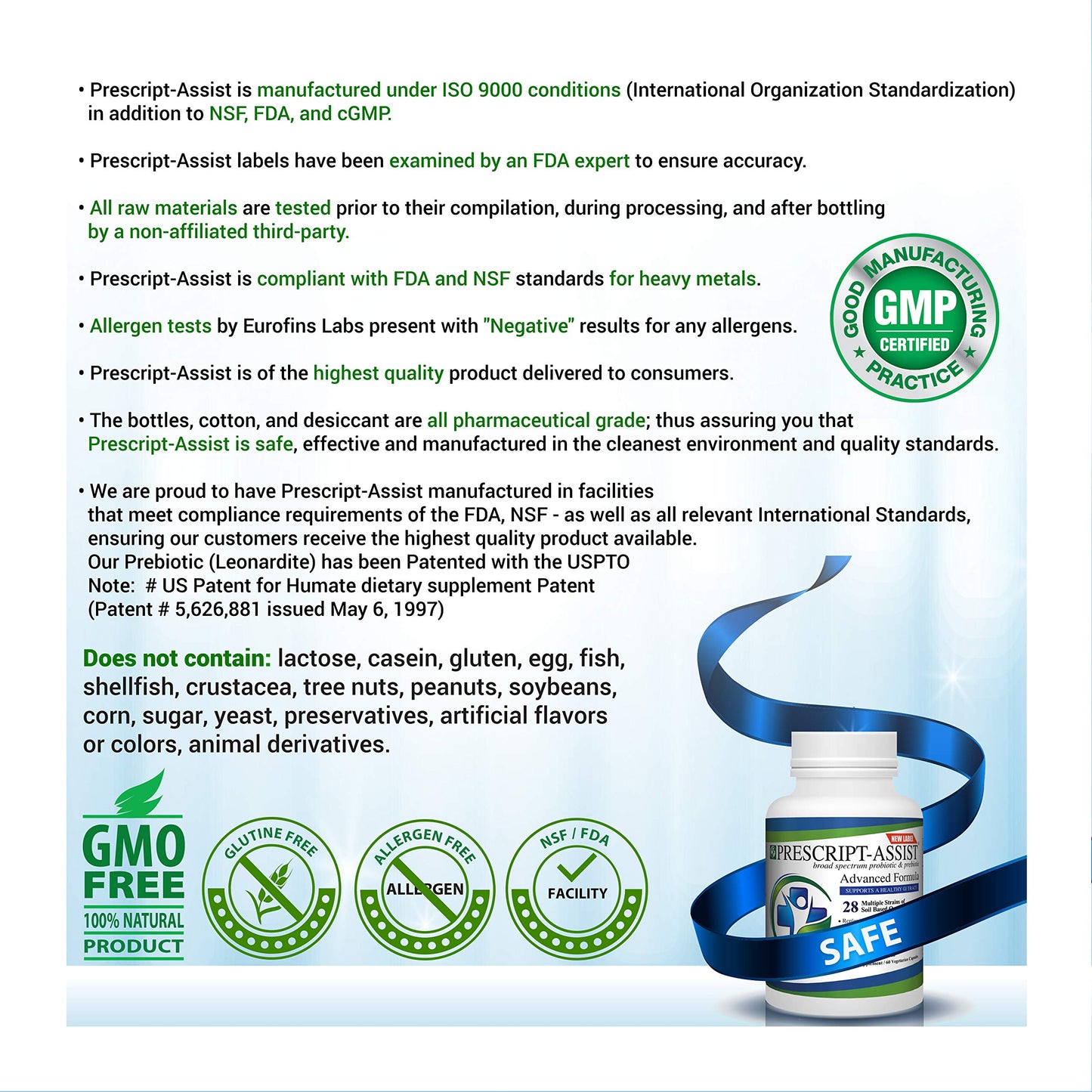 Prescript-Assist Prebiotics & Probiotics for Digestive & Immune Health with Pea Protein Advanced - Plant-Based 28 Strains Soil Microflora - Vegan, Supports Muscle Recovery & Gut Health Capsules, 60 Count
