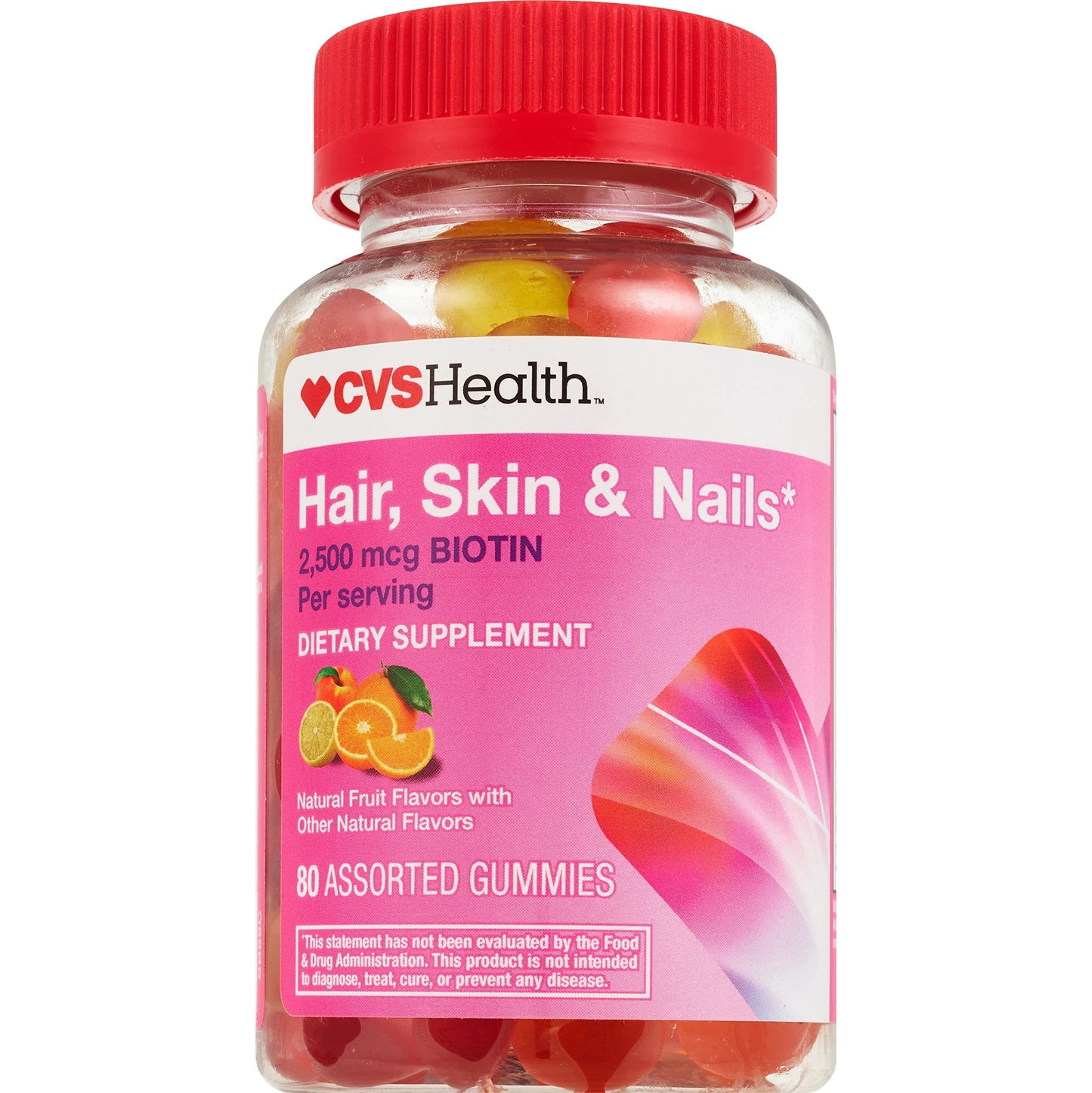 CVS Health Hair, Skin & Nails 2,500mcg Biotin Gummies Chewable 1
