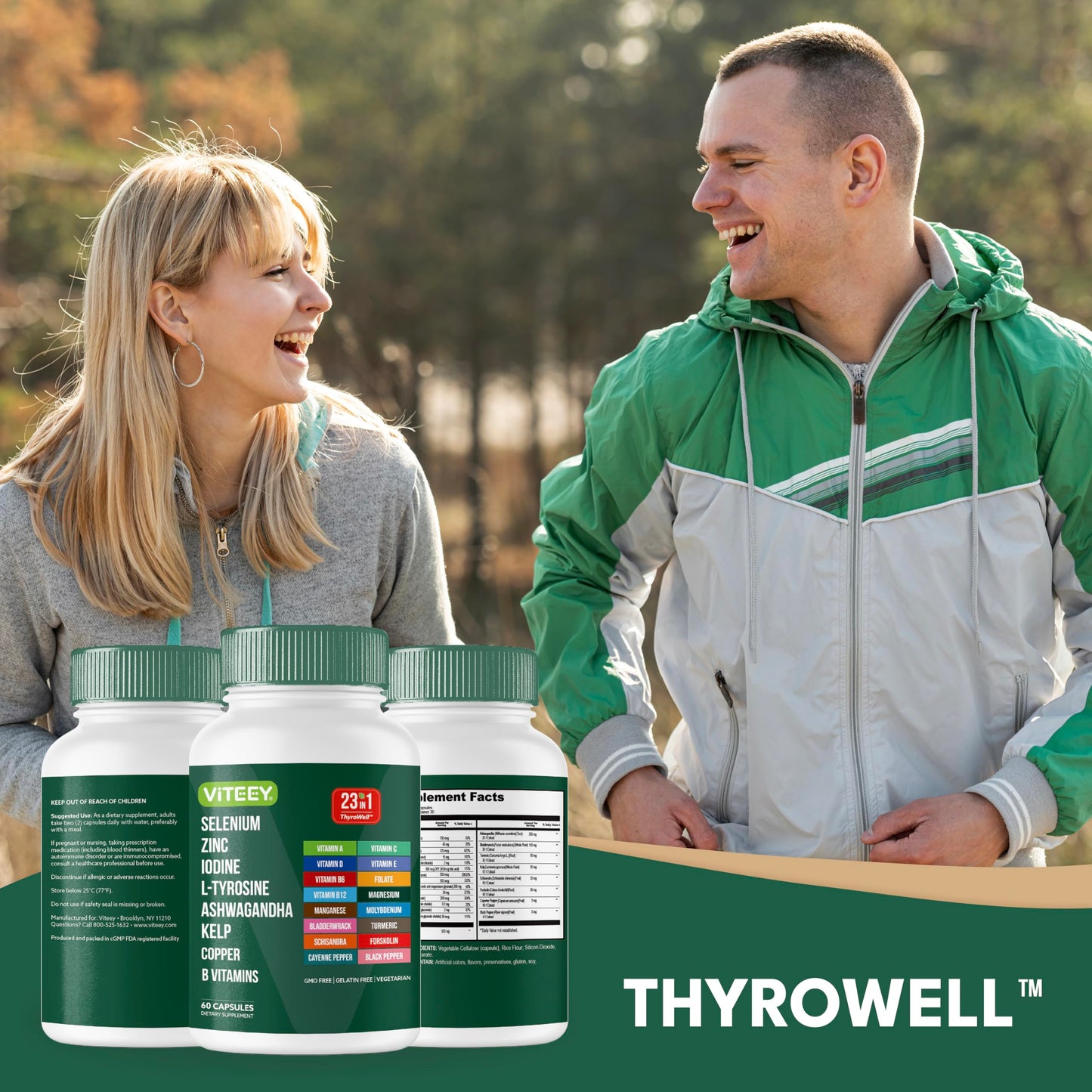 Viteey ThyroWell 23in1 Capsule Blend, 60 Capsules