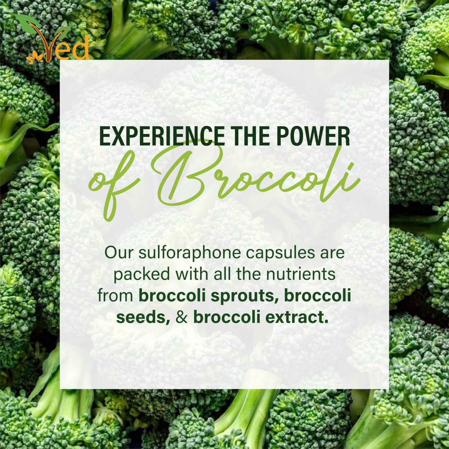 Ved Broccoli Sulforaphane 550 mg Capsules, 90 Count