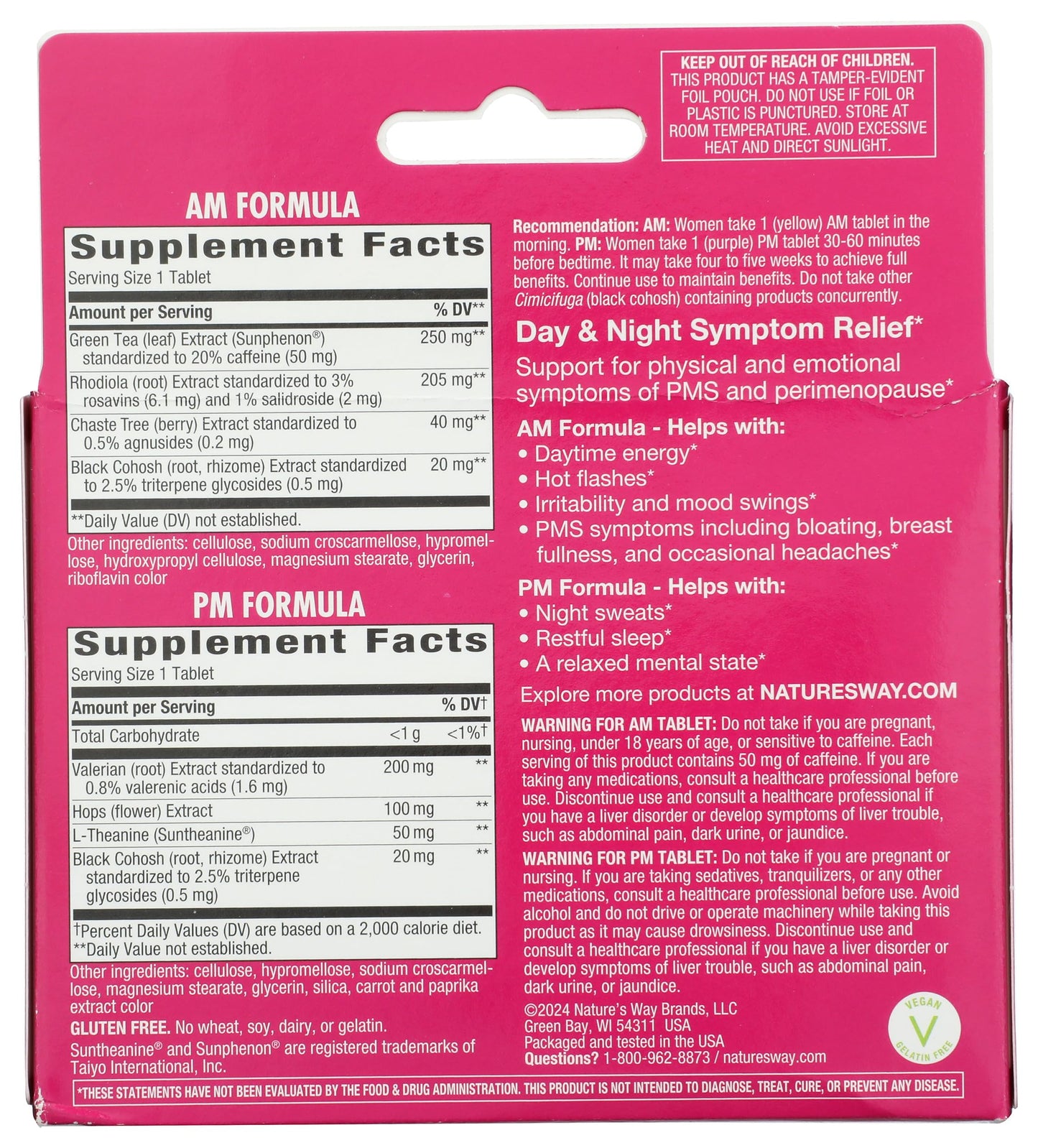 Nature's Way Enzymatic Therapy - Am/Pm Perimenopause Formula Tablet, 60
