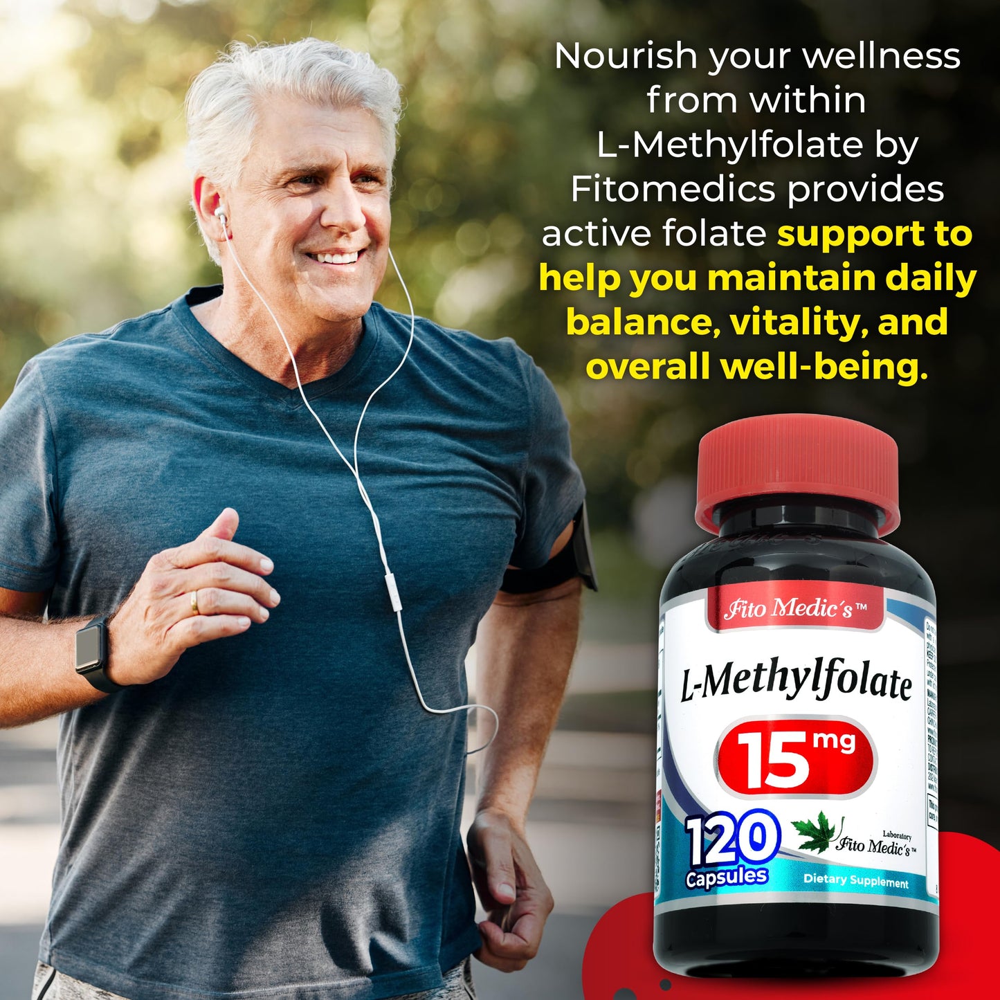 FITO MEDIC'S Lab Methylfolate Supplement Folate Formula Capsule, 120 Capsules