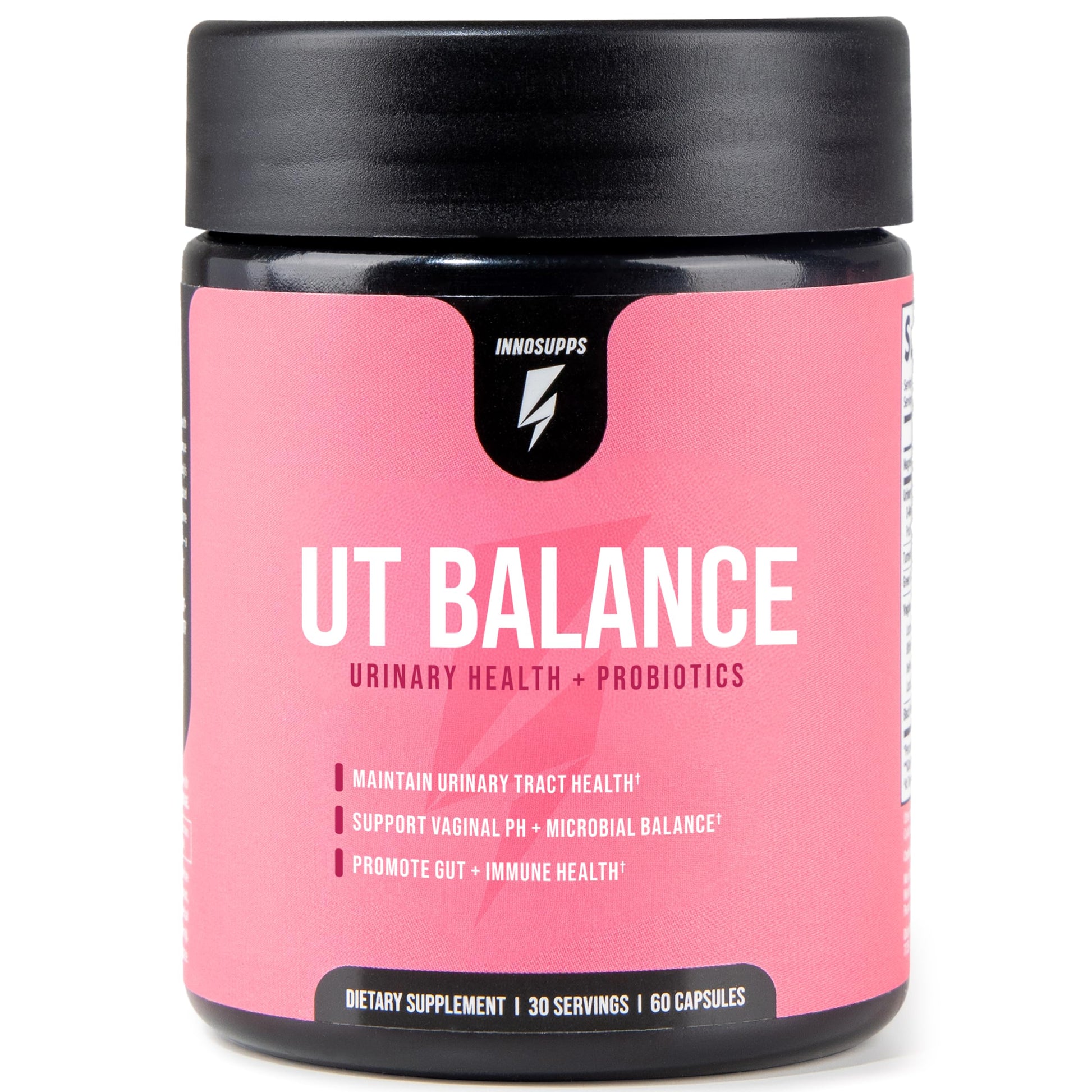 InnoSupps Inno UT Balance - Women's Probiotics with Cranberry, Magnesium, Green Tea & Turmeric Capsules 60 Count
