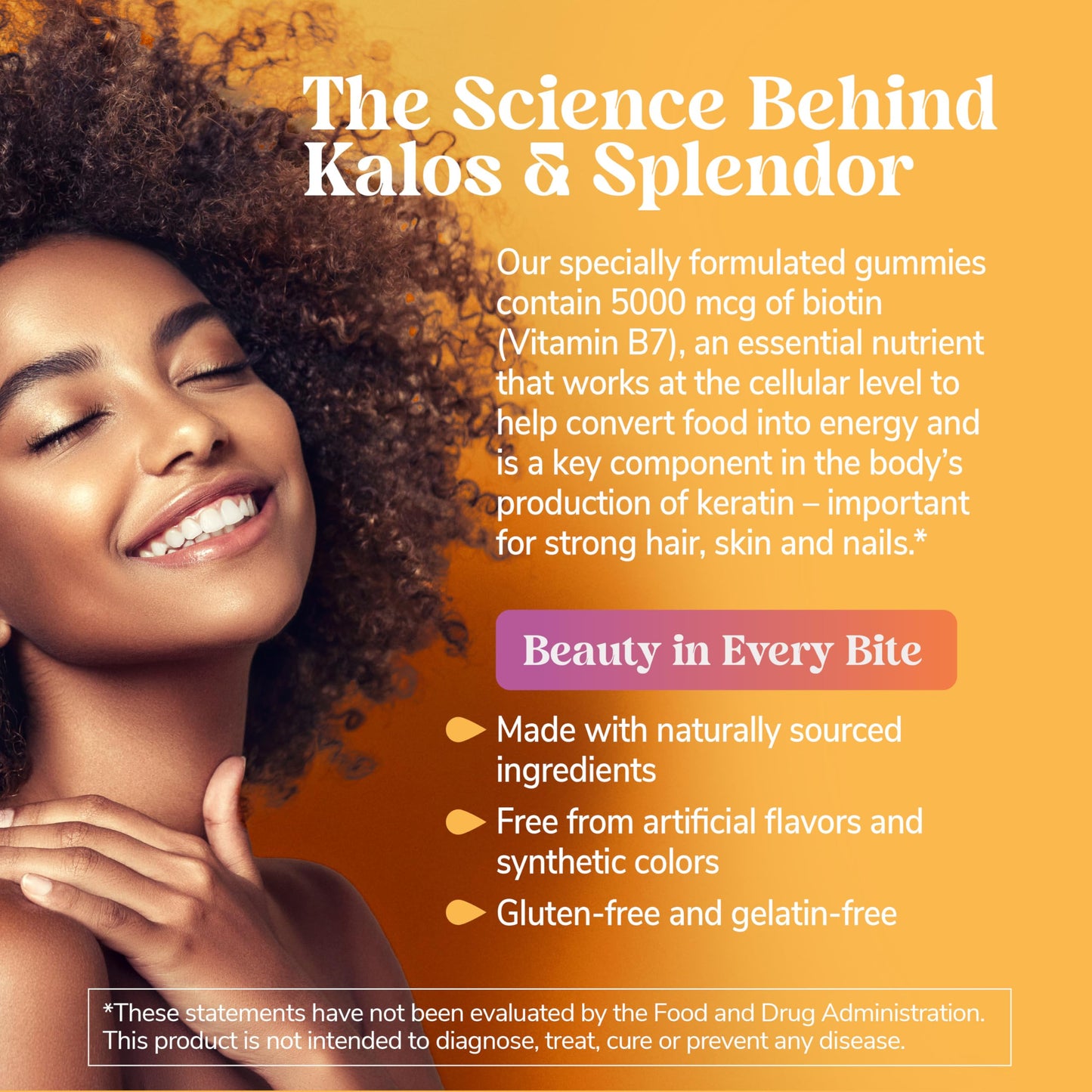 21st Century Kalos and Splendor Biotin 5000 mcg Gummy, 120 Count