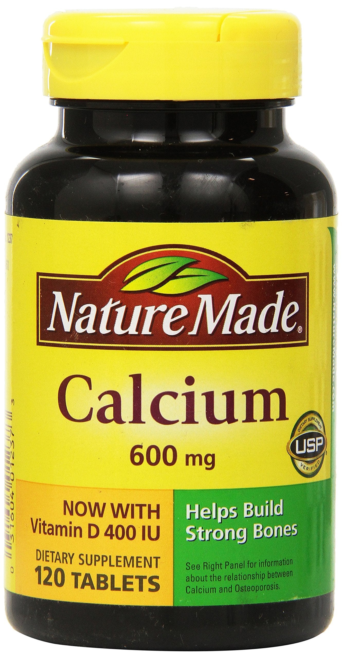 Nature Made Calcium 600 mg with Vitamin D3 for Immune Support, 180 Tablets