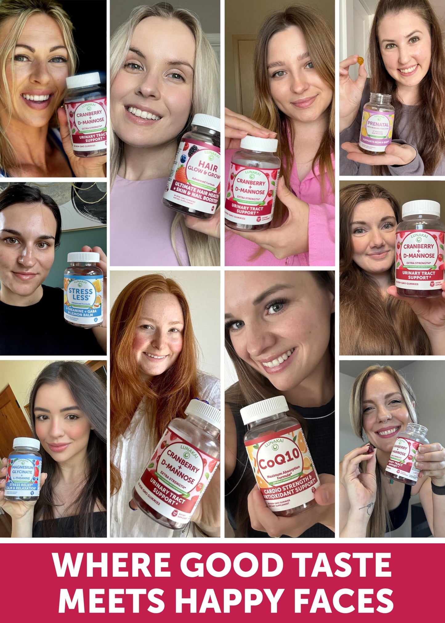 Lunakai Cranberry Gummies for Women 1500mg (50:1 Extract) with D-Mannose 200mg, Urinary Tract Health & Bladder Support, Non-GMO, Made in Australia, 60 Count