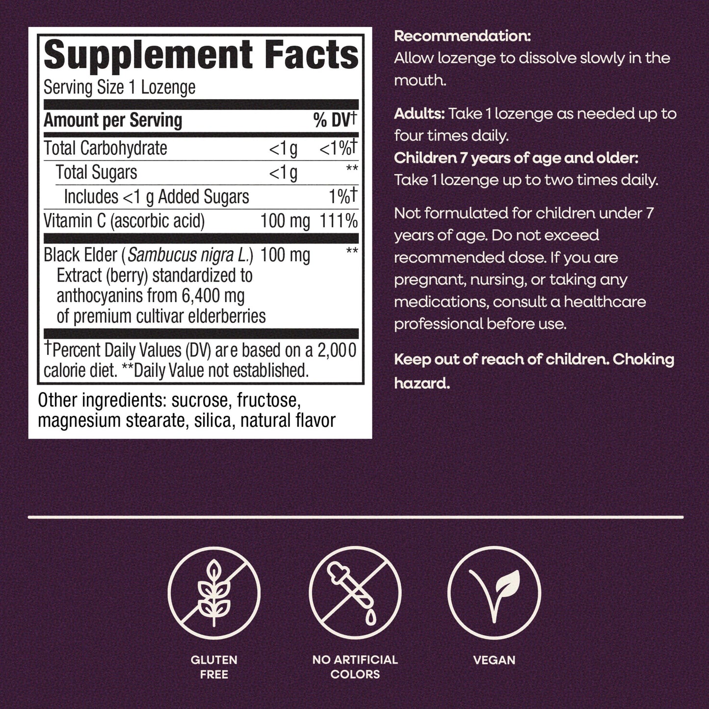 Nature's Way Sambucus Immune Lozenges Tablet, 30 Count