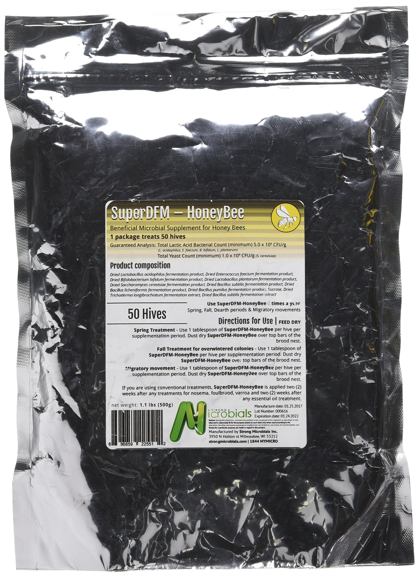 SuperDFM HoneyBee Probiotic Supplement for Honey Bees Powder 500 g