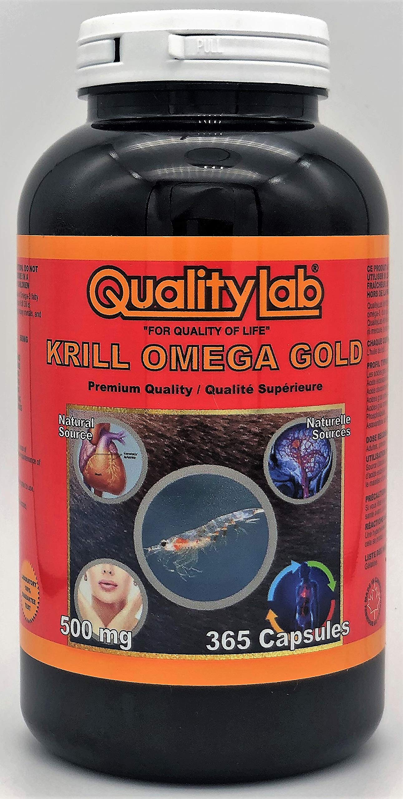 QUALITYLAB Krill Oil Omega Gold 500 mg Capsule, 365 Capsules