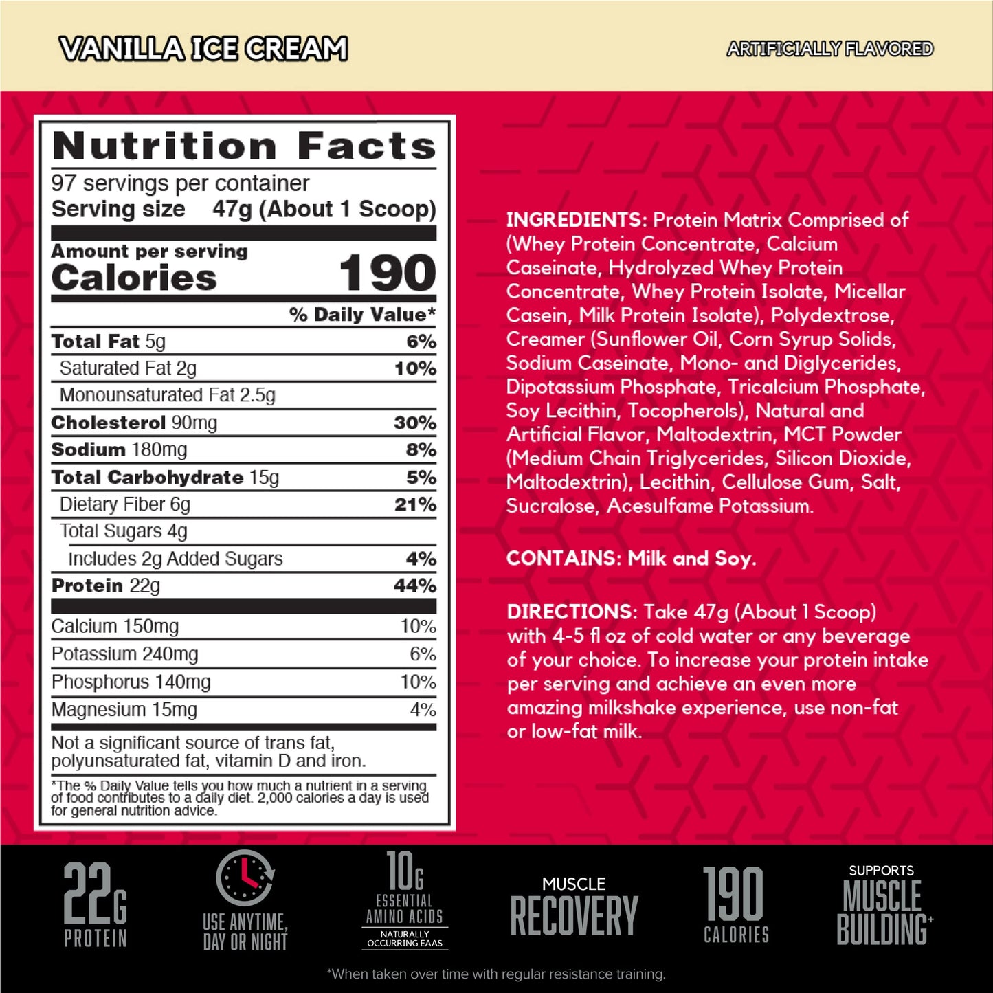 BSN SYNTHA-6 Premium Protein Powder, Vanilla Ice Cream, 160.8 Ounce