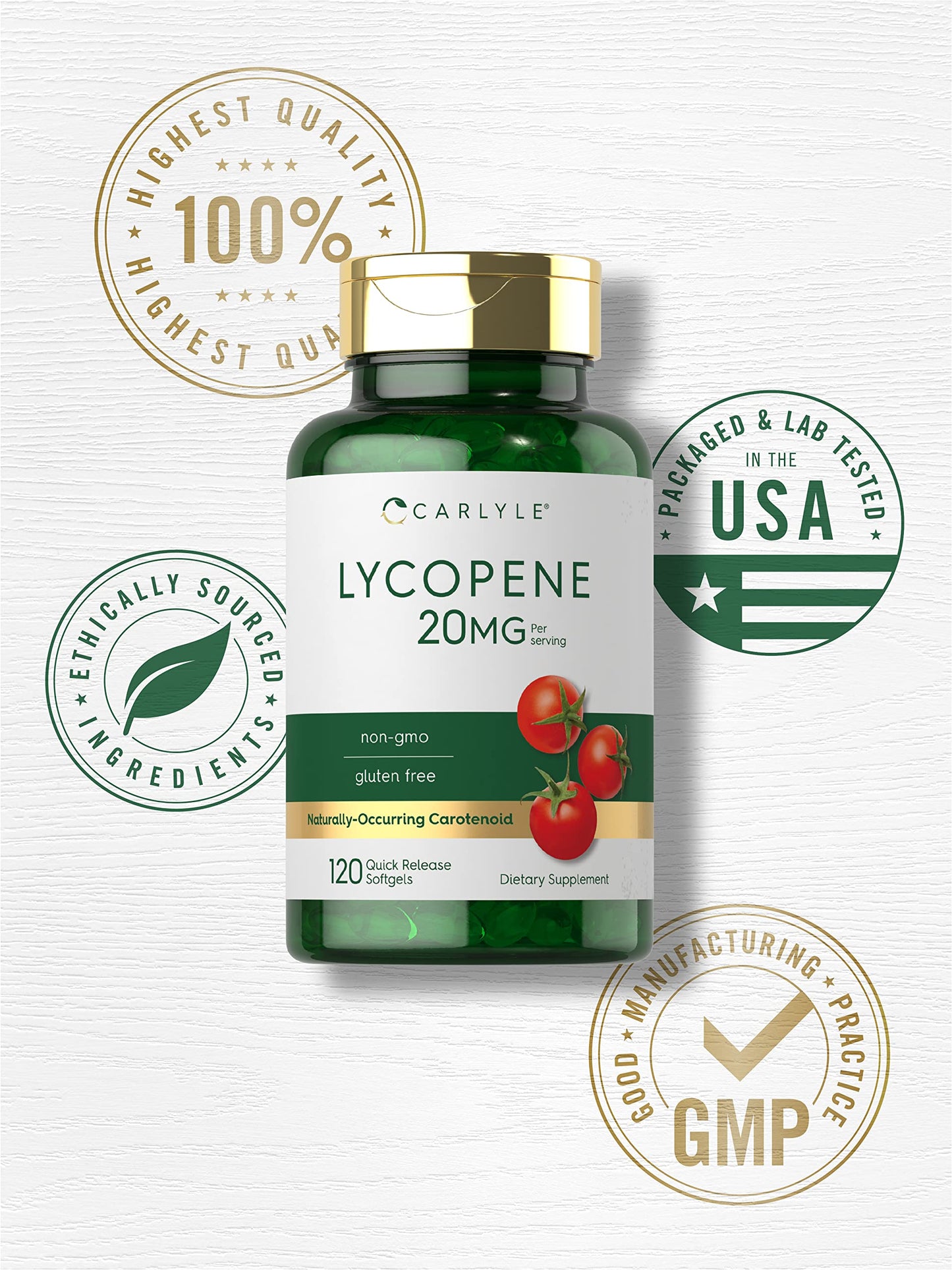 Carlyle Lycopene 20mg Softgels, 120 Softgels