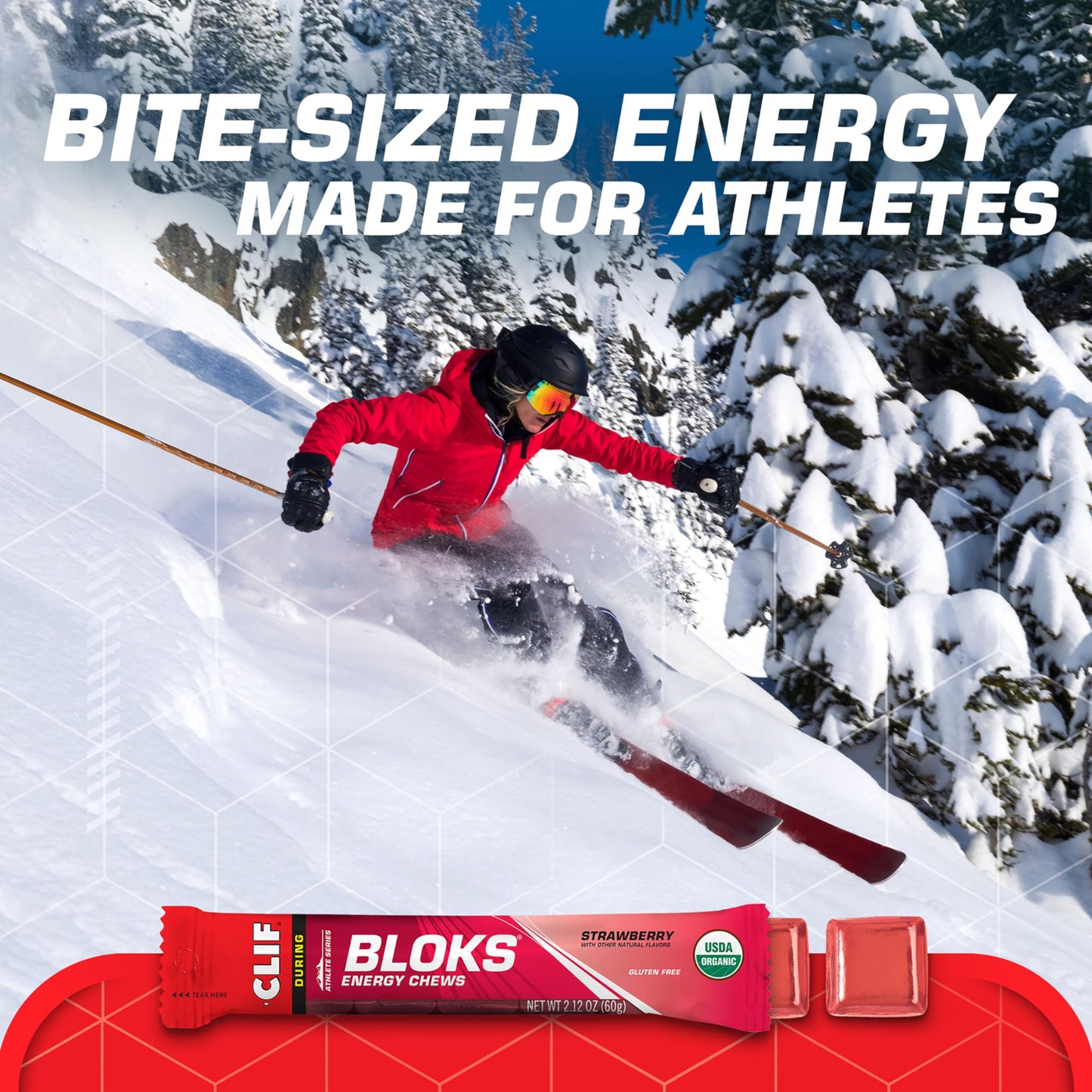 CLIF Bar BLOKS Strawberry Energy Chews, 36 Chews