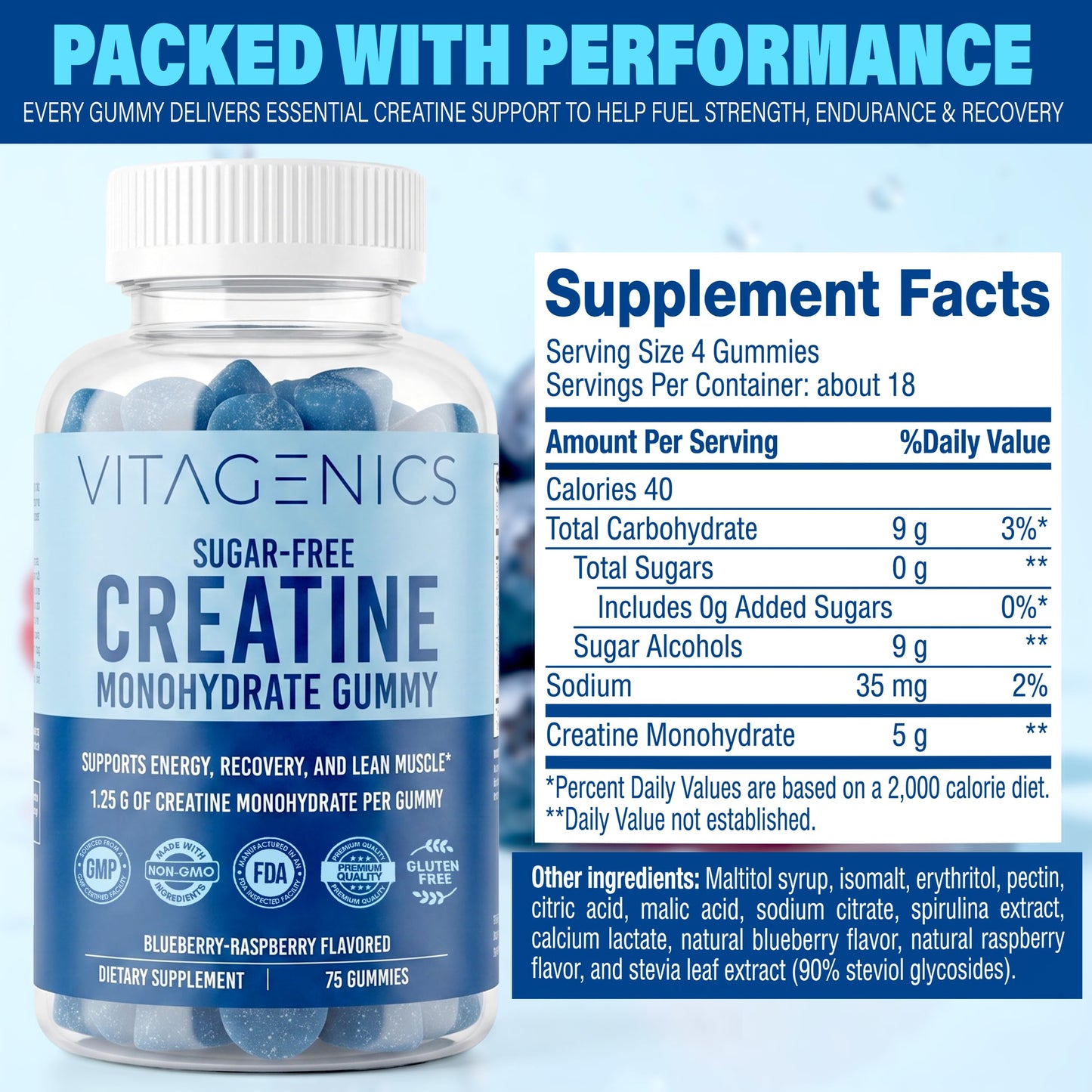 Vitagenics Creatine Gummies 75 Count