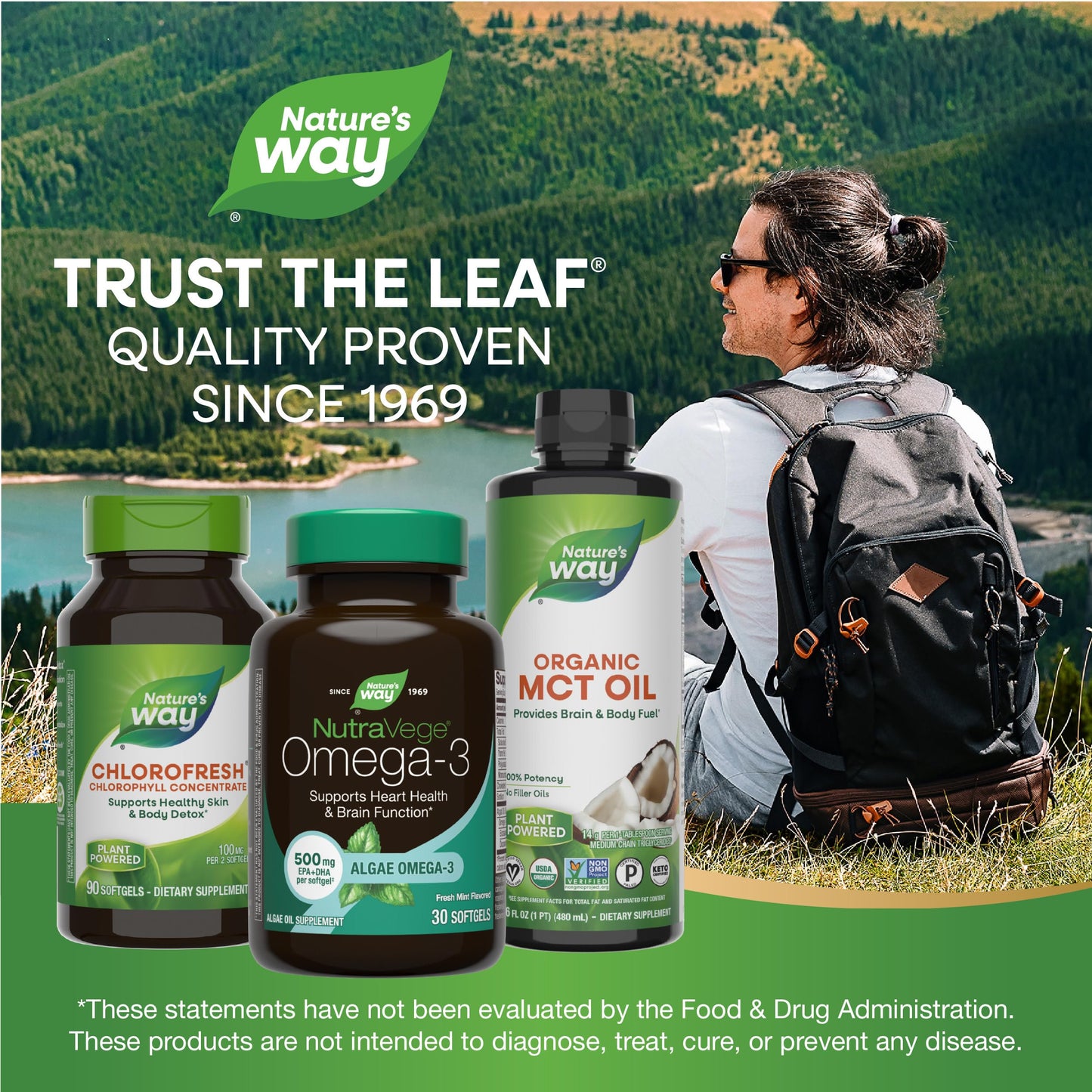 Nature's Way NutraVege Vegan Omega-3 Supplement Softgels, 30 Count