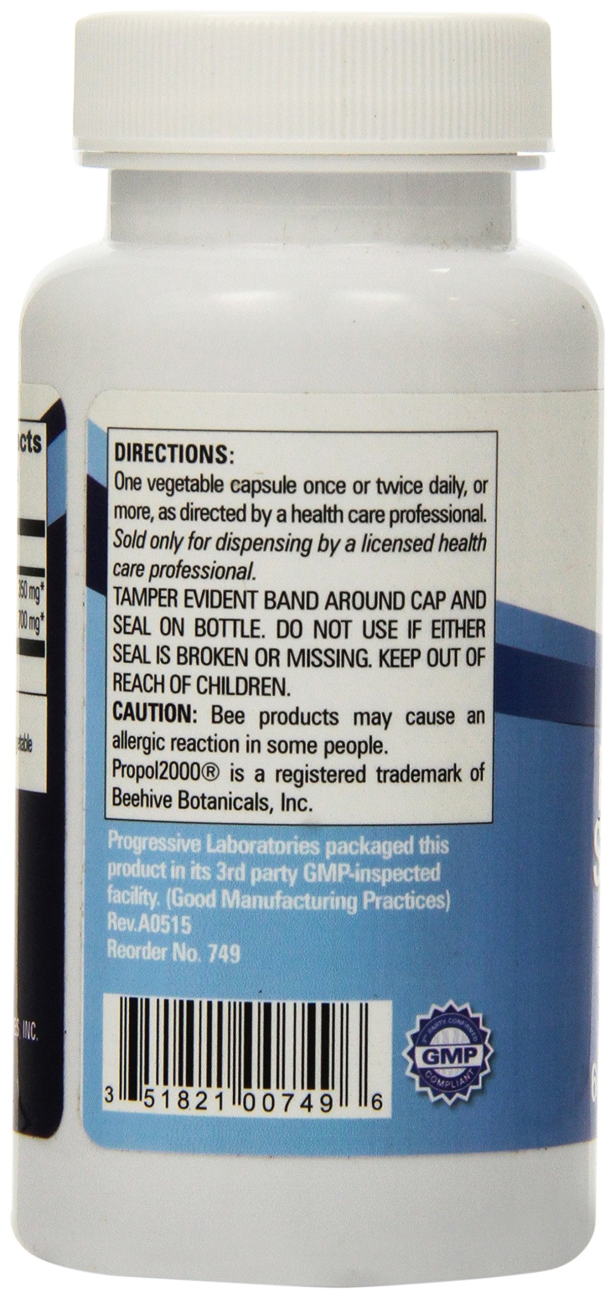 Progressive Laboratories Bee Propolis Standardized Supplement 60 Capsules